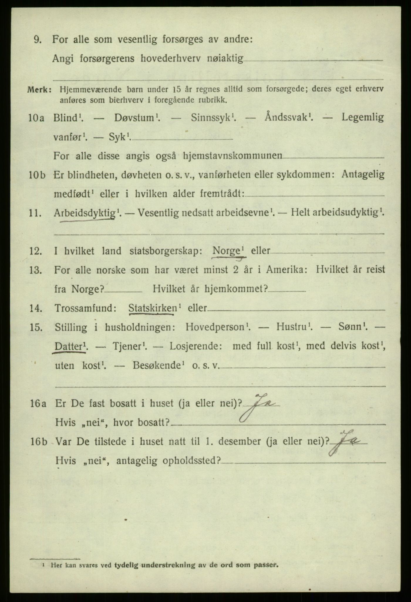 SAB, 1920 census for Davik, 1920, p. 6366