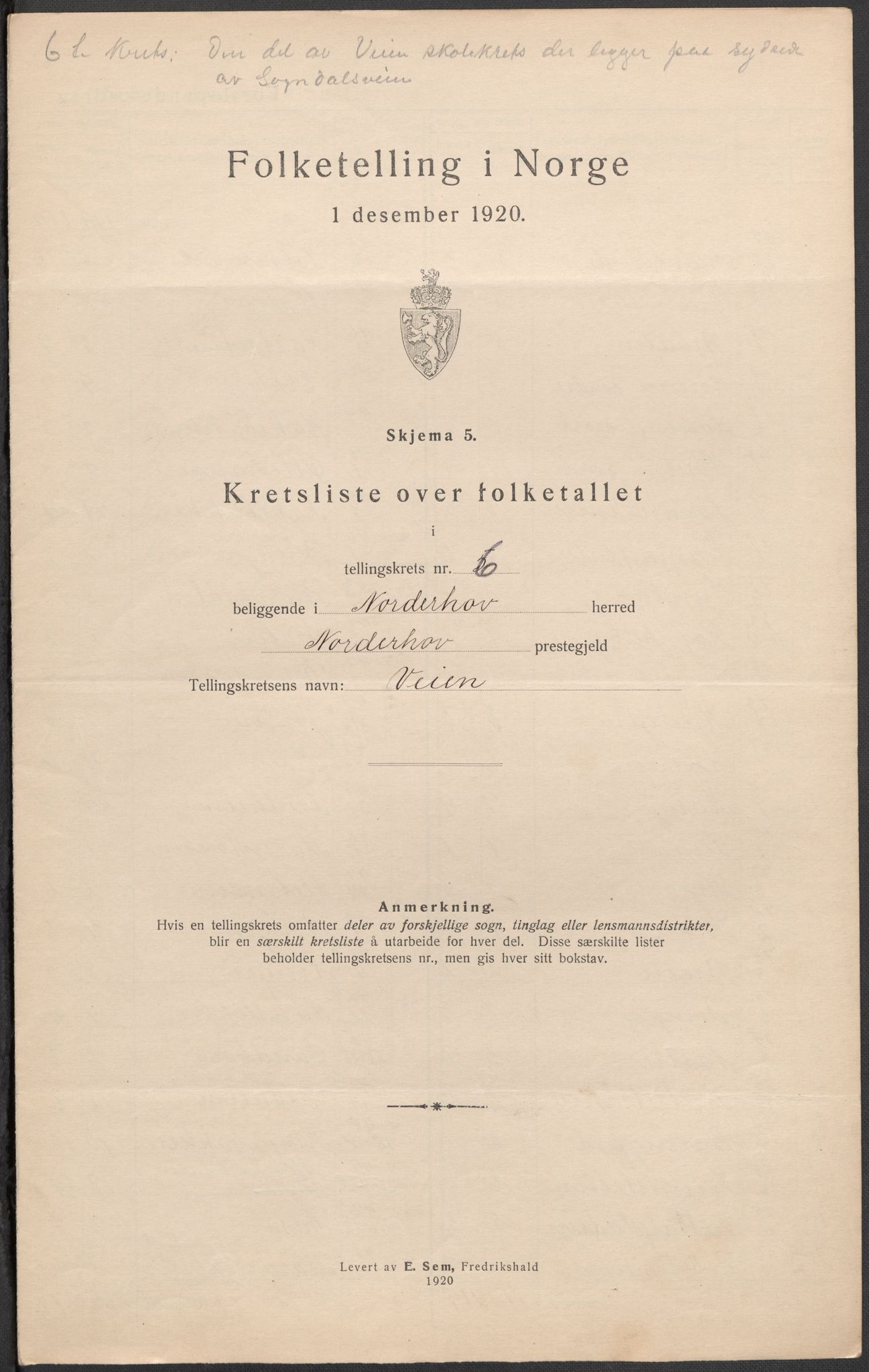 SAKO, 1920 census for Norderhov, 1920, p. 21