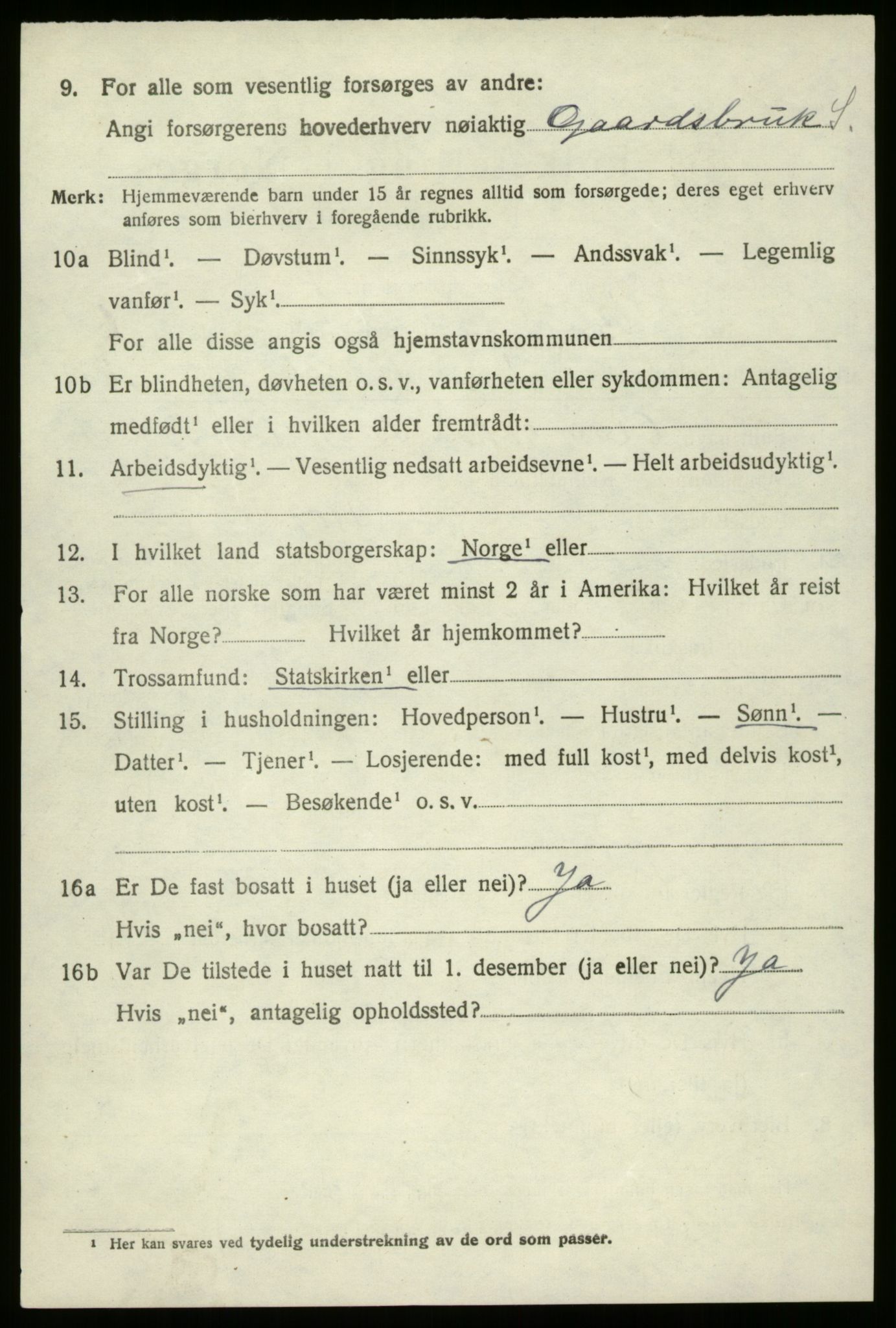 SAB, 1920 census for Breim, 1920, p. 3502