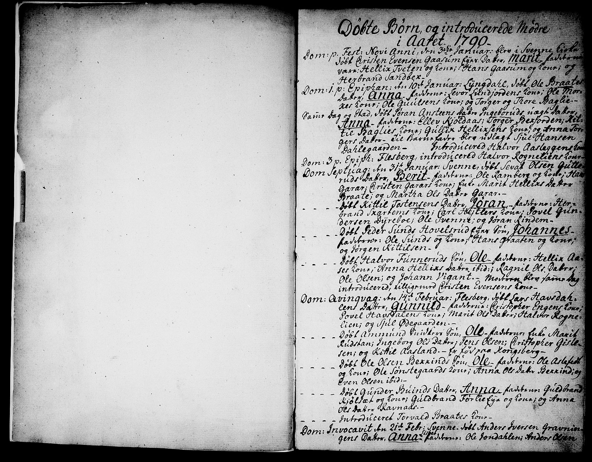 Flesberg kirkebøker, SAKO/A-18/F/Fa/L0004: Parish register (official) no. I 4, 1788-1815, p. 0-1