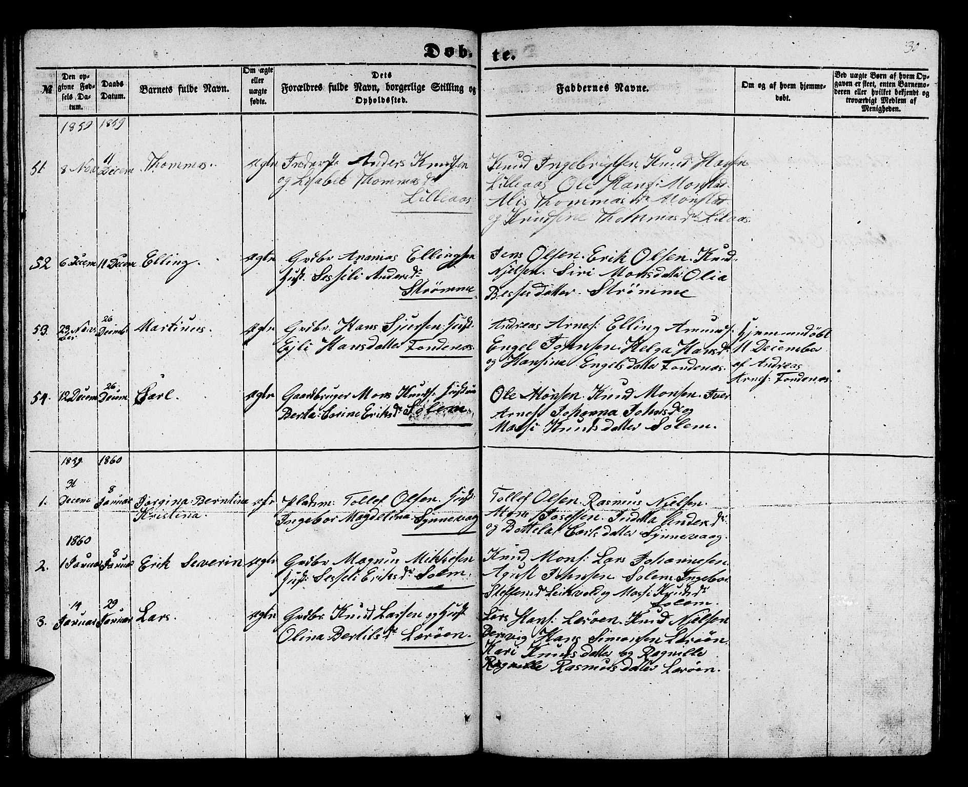 Lindås Sokneprestembete, SAB/A-76701/H/Hab: Parish register (copy) no. C 1, 1853-1867, p. 30