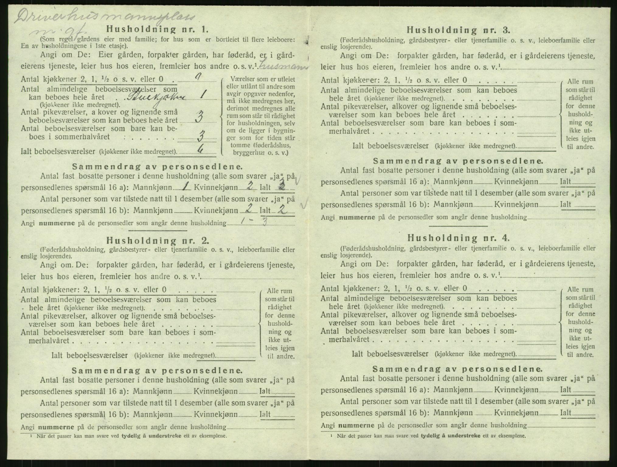 SAT, 1920 census for Stangvik, 1920, p. 447