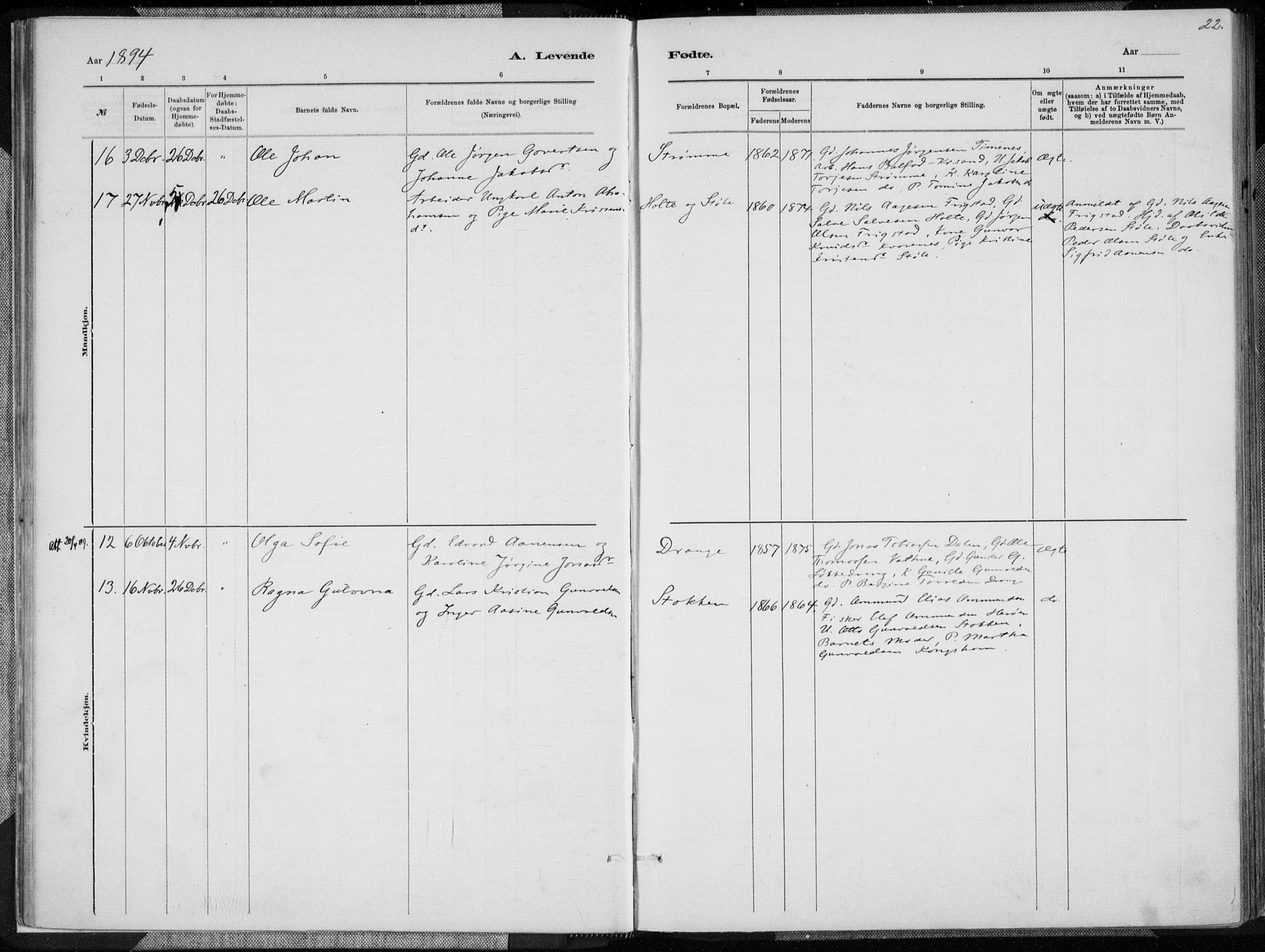 Oddernes sokneprestkontor, AV/SAK-1111-0033/F/Fa/Fab/L0002: Parish register (official) no. A 2, 1884-1903, p. 22