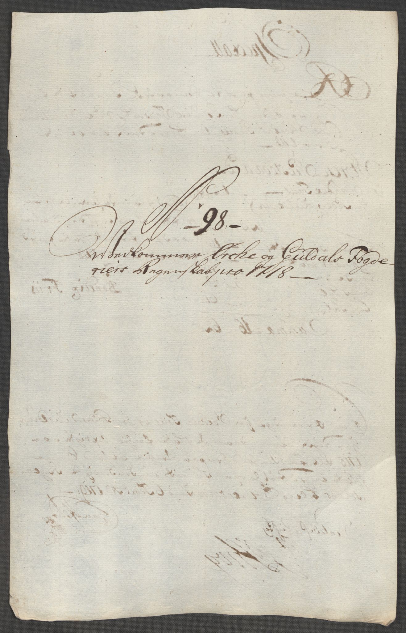 Rentekammeret inntil 1814, Reviderte regnskaper, Fogderegnskap, RA/EA-4092/R60/L3972: Fogderegnskap Orkdal og Gauldal, 1718, p. 260
