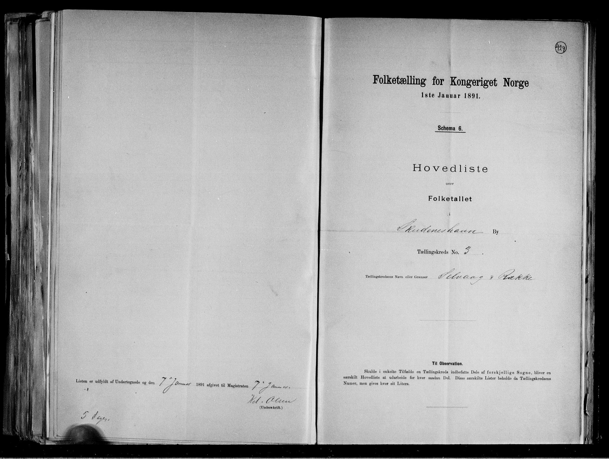 RA, 1891 census for 1104 Skudeneshavn, 1891, p. 9