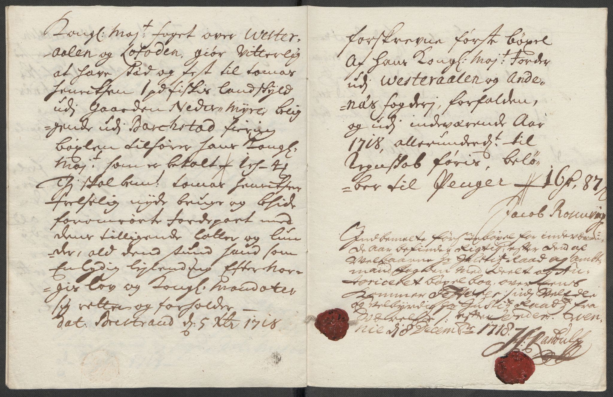 Rentekammeret inntil 1814, Reviderte regnskaper, Fogderegnskap, AV/RA-EA-4092/R67/L4684: Fogderegnskap Vesterålen, Andenes og Lofoten, 1718, p. 210