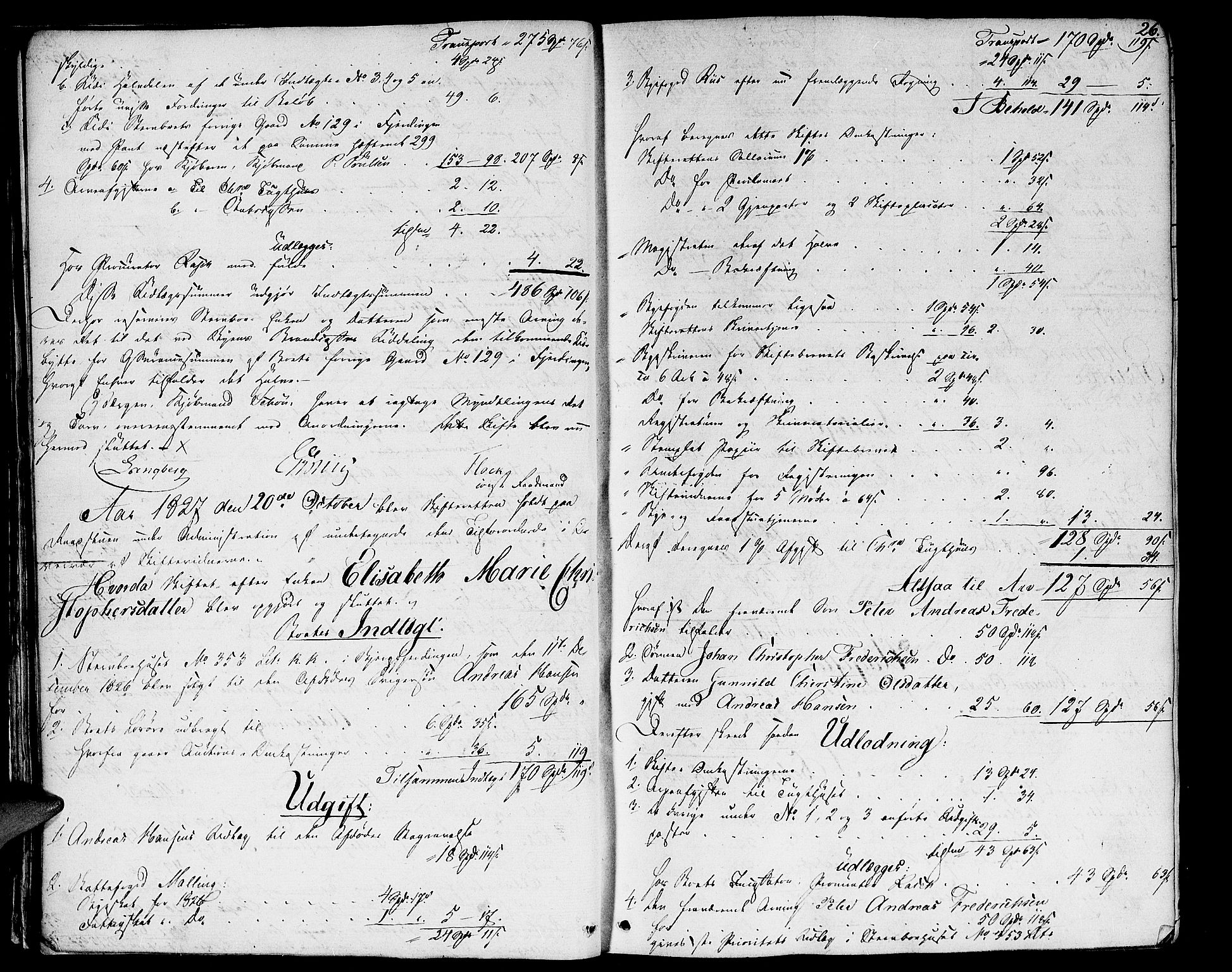 Oslo skifterett, AV/SAO-A-10383/H/Hd/Hda/L0001a: Skifteutlodningsprotokoll, 1827-1839, p. 25b-26a