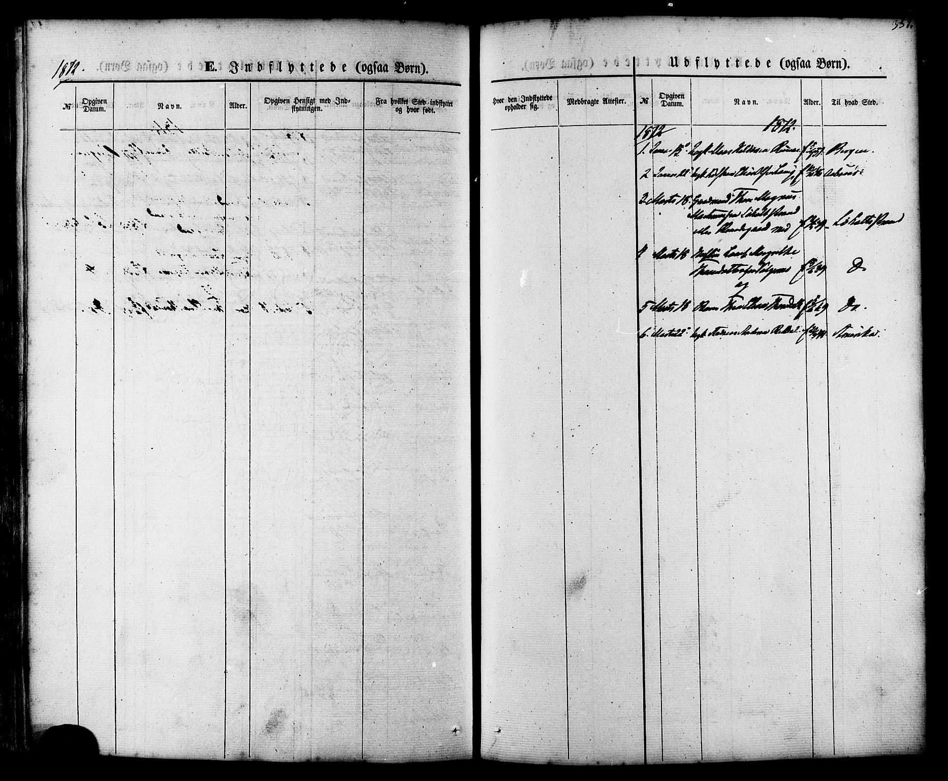 Ministerialprotokoller, klokkerbøker og fødselsregistre - Møre og Romsdal, SAT/A-1454/539/L0529: Parish register (official) no. 539A02, 1848-1872, p. 351