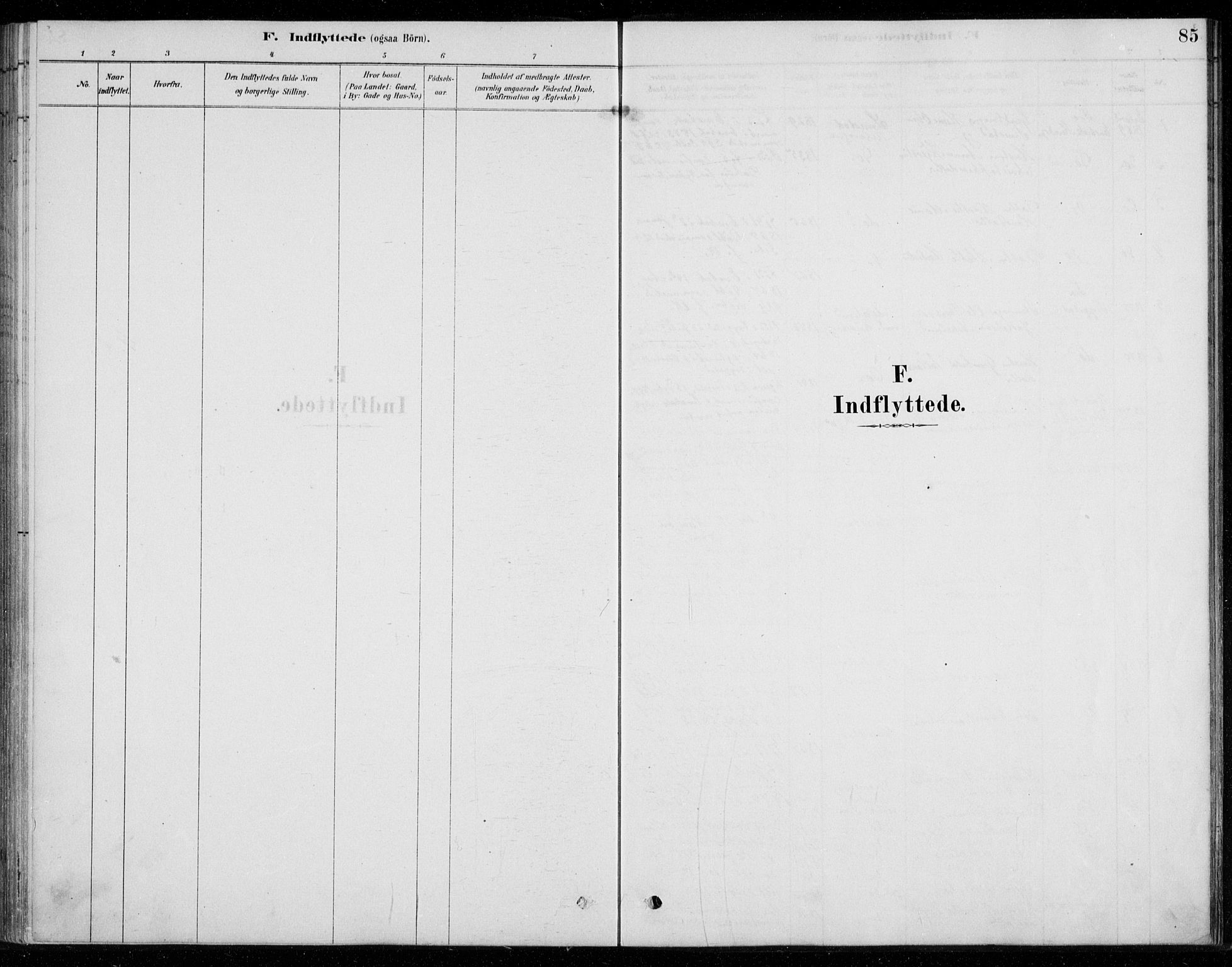 Fet prestekontor Kirkebøker, SAO/A-10370a/G/Gb/L0002: Parish register (copy) no. II 2, 1878-1911, p. 85