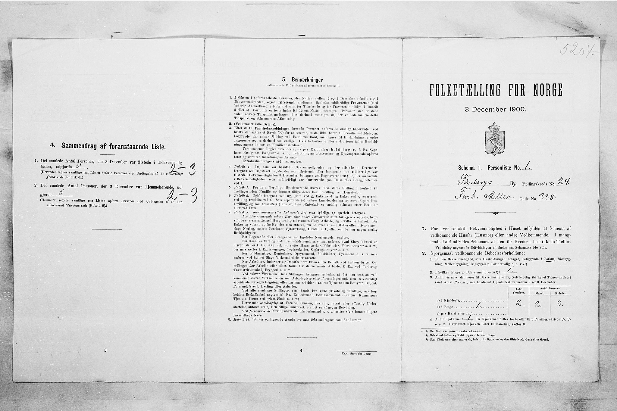 RA, 1900 census for Tønsberg, 1900, p. 3753