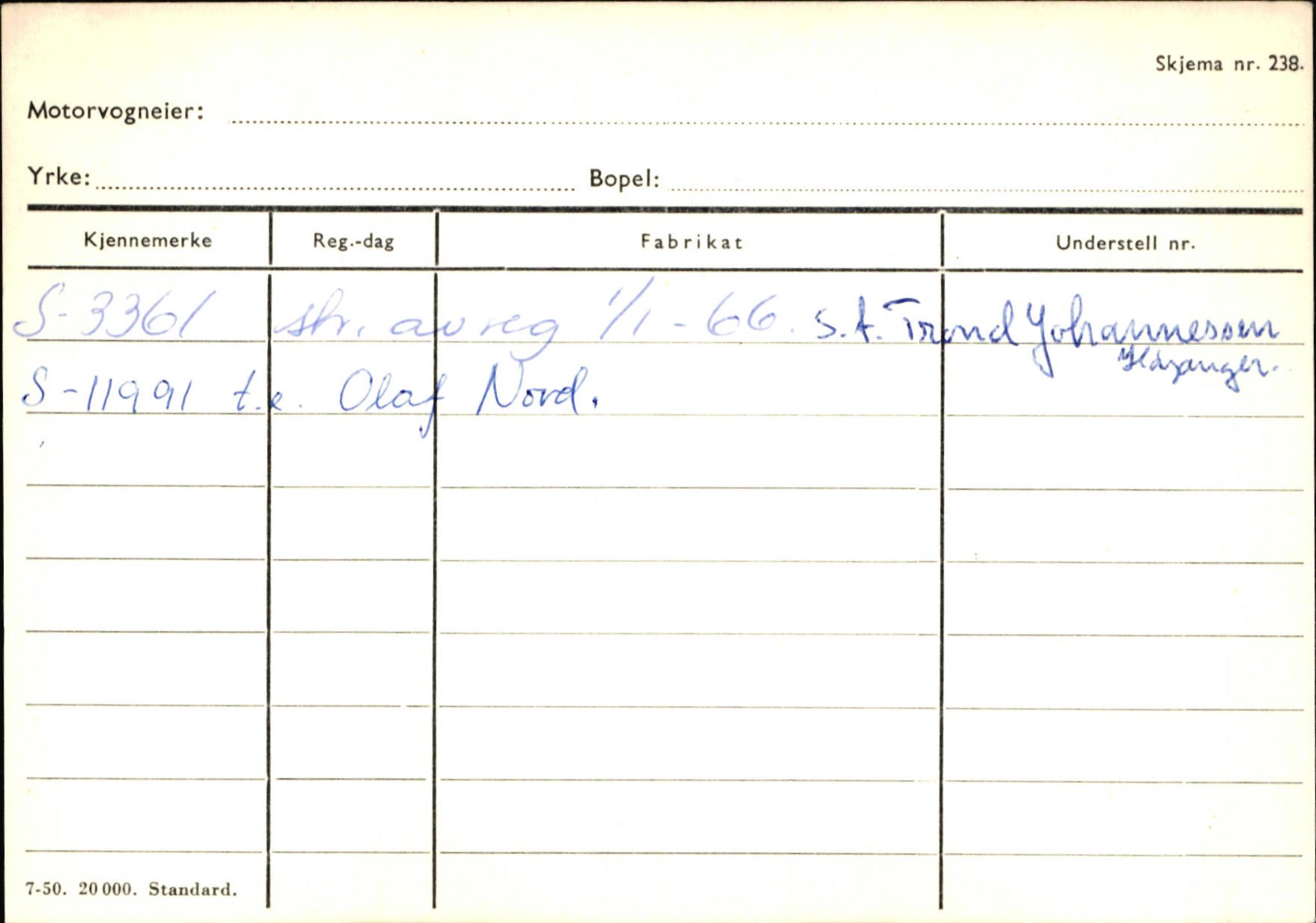 Statens vegvesen, Sogn og Fjordane vegkontor, AV/SAB-A-5301/4/F/L0131: Eigarregister Høyanger P-Å. Stryn S-Å, 1945-1975, p. 29