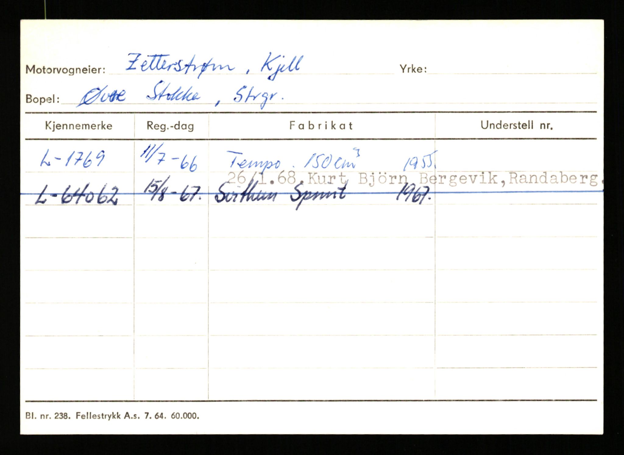 Stavanger trafikkstasjon, SAST/A-101942/0/H/L0043: Viste - Øksendal, 1930-1971, p. 1661