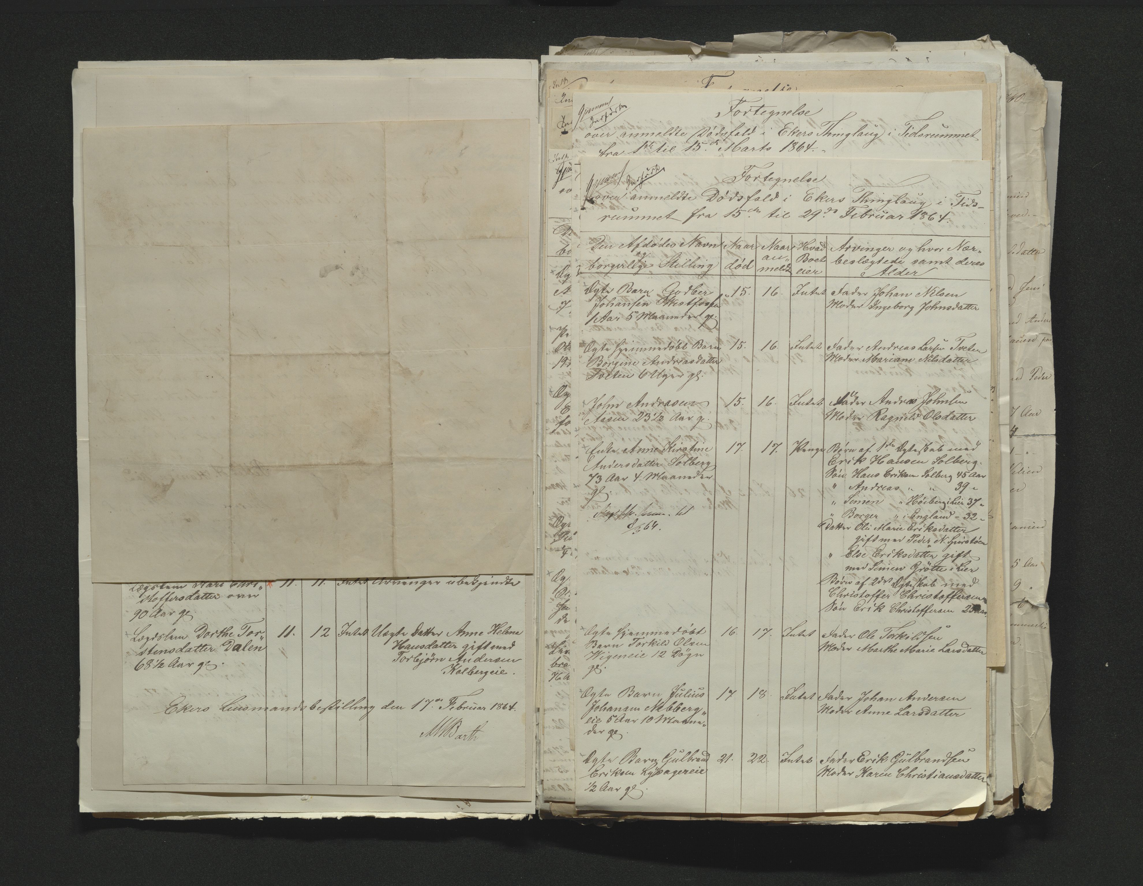 Eiker, Modum og Sigdal sorenskriveri, AV/SAKO-A-123/H/Ha/Hab/L0011: Dødsfallsmeldinger, 1862-1865, p. 360