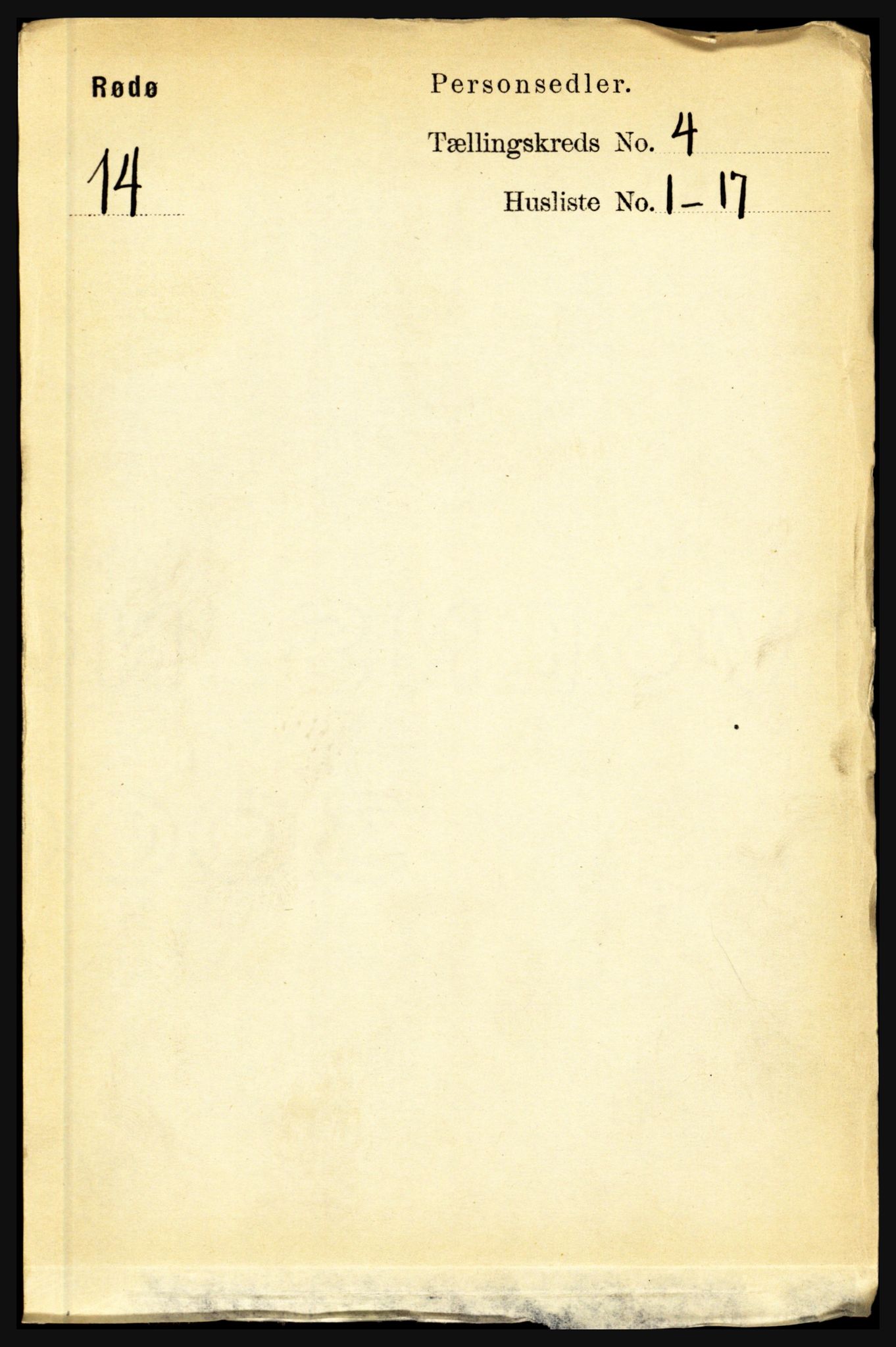 RA, 1891 census for 1836 Rødøy, 1891, p. 1584
