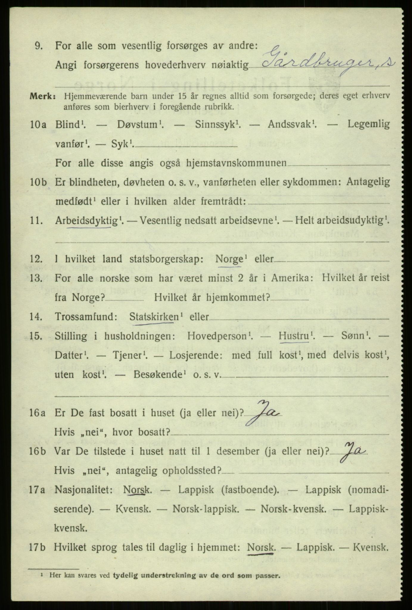 SATØ, 1920 census for Trondenes, 1920, p. 7634