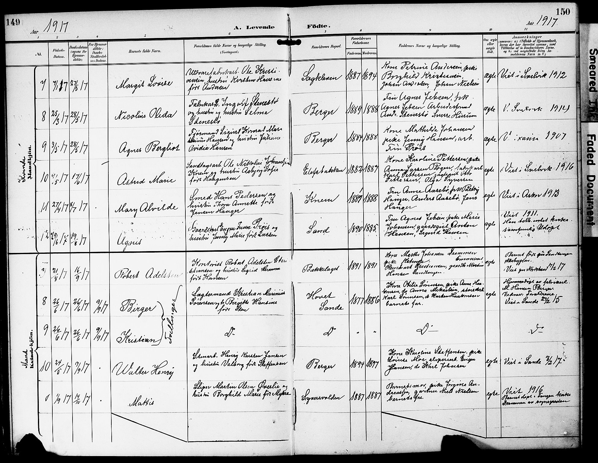 Strømm kirkebøker, AV/SAKO-A-322/G/Ga/L0004: Parish register (copy) no. I 4, 1897-1927, p. 149-150