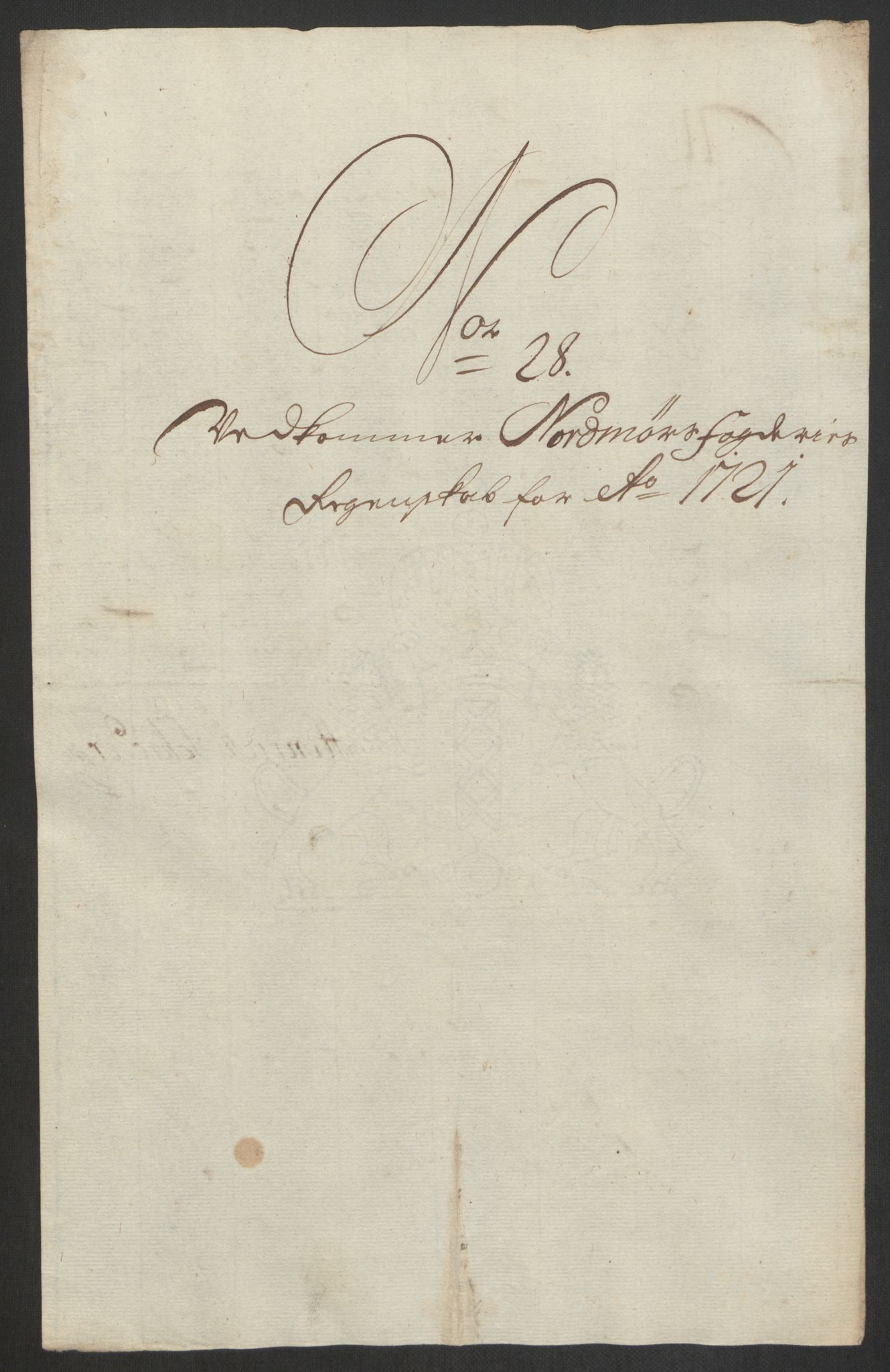 Rentekammeret inntil 1814, Reviderte regnskaper, Fogderegnskap, AV/RA-EA-4092/R56/L3754: Fogderegnskap Nordmøre, 1721, p. 265