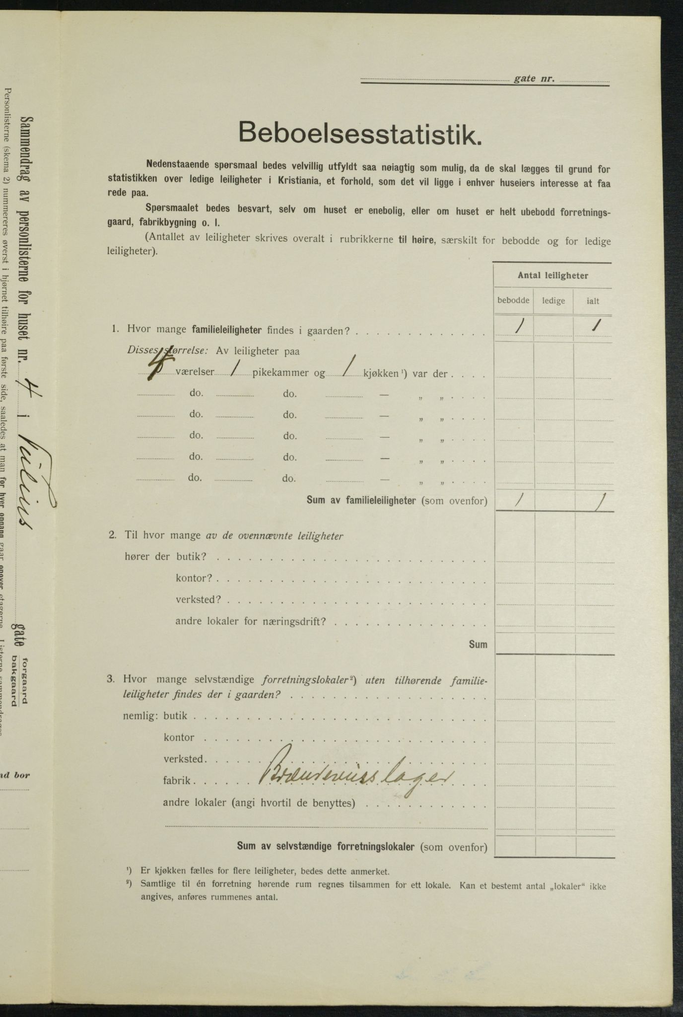 OBA, Municipal Census 1913 for Kristiania, 1913, p. 117357