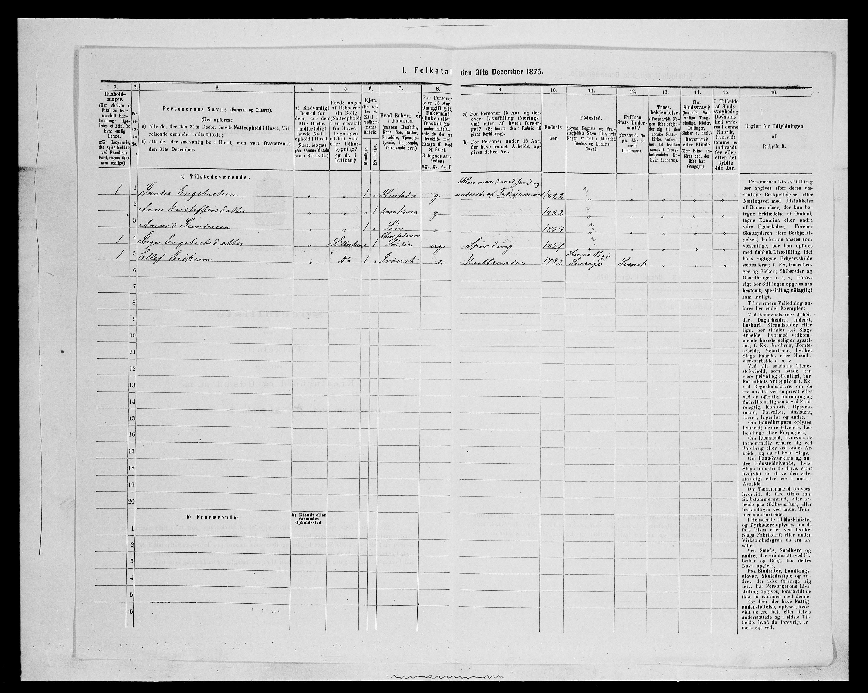 SAH, 1875 census for 0418P Nord-Odal, 1875, p. 378