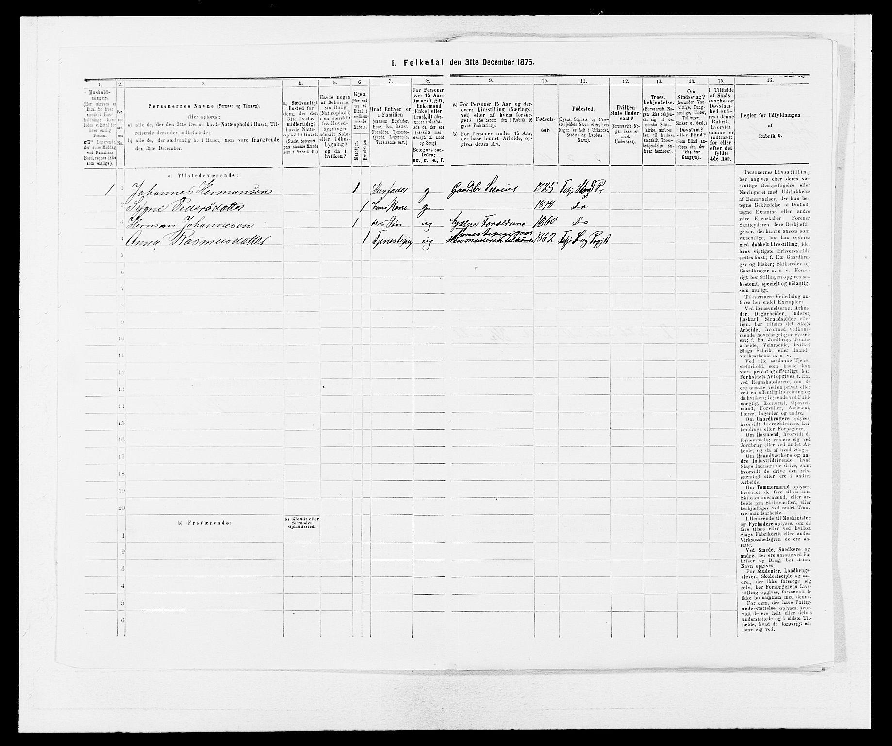 SAB, 1875 census for 1222P Fitjar, 1875, p. 448