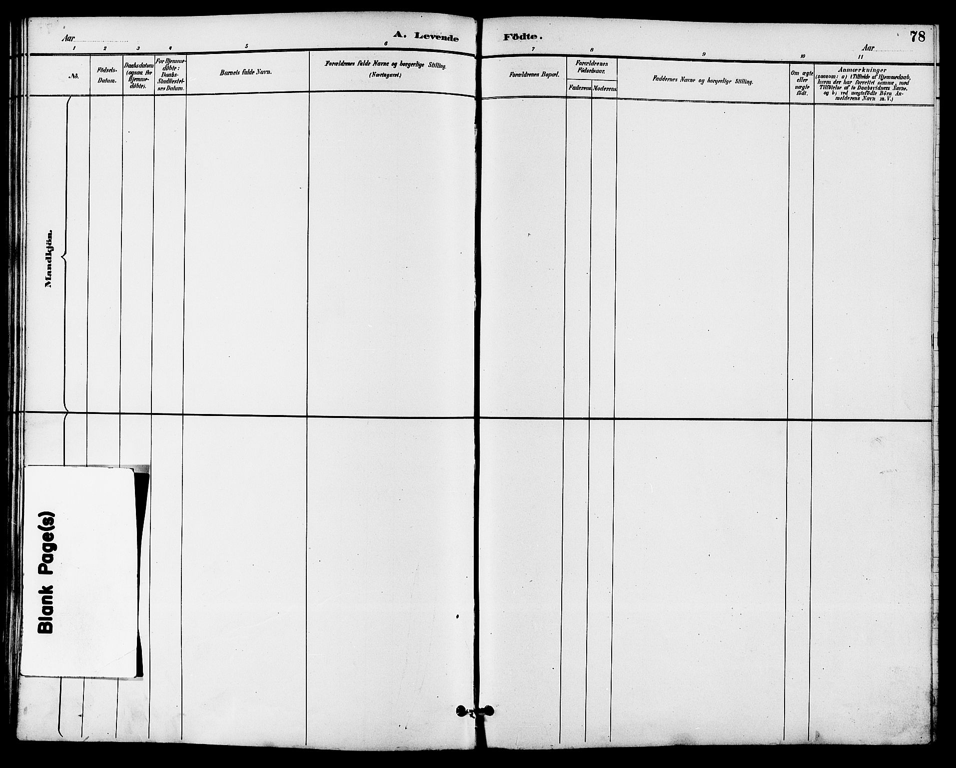 Seljord kirkebøker, SAKO/A-20/G/Ga/L0005: Parish register (copy) no. I 5, 1887-1914, p. 78