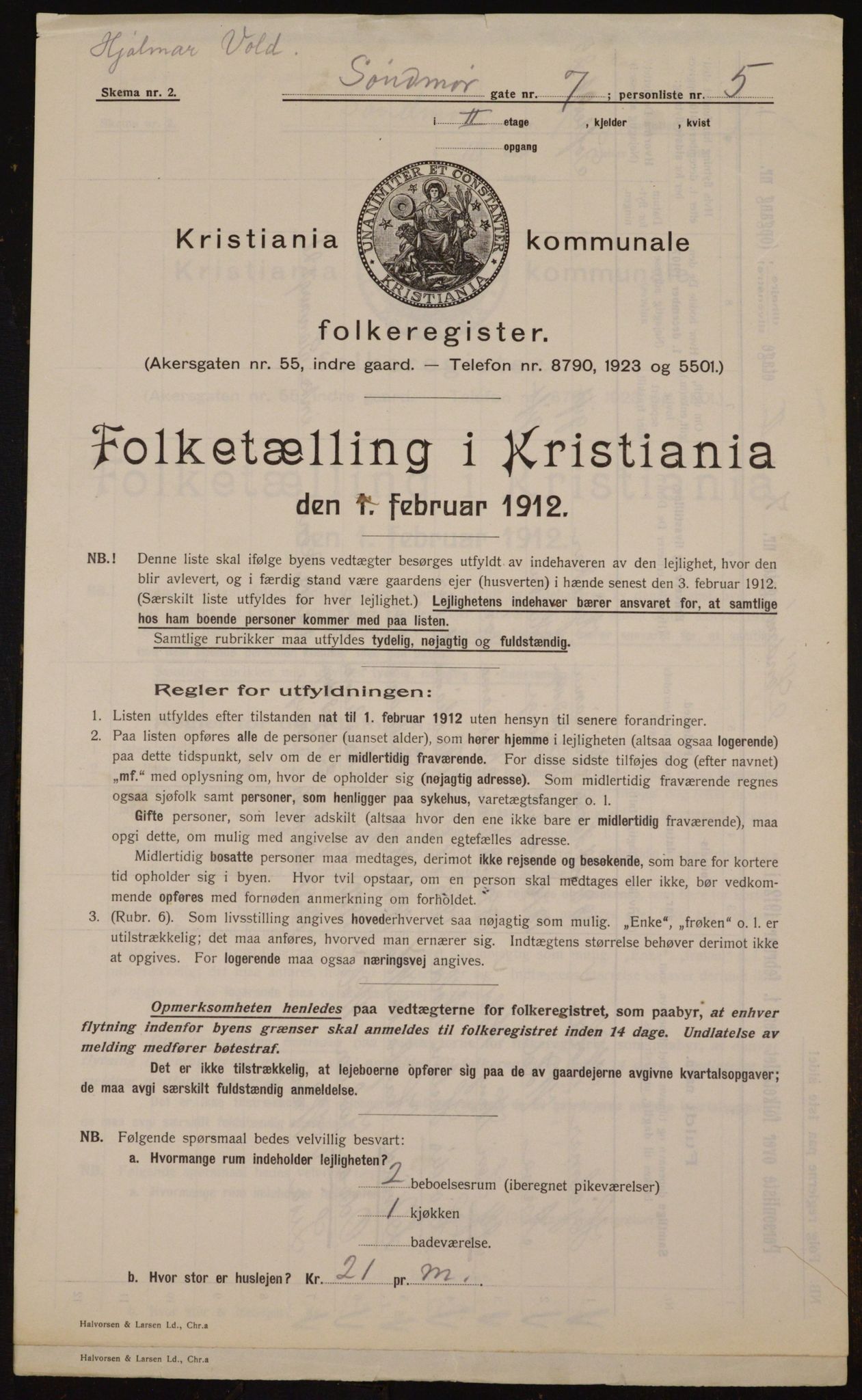 OBA, Municipal Census 1912 for Kristiania, 1912, p. 104758