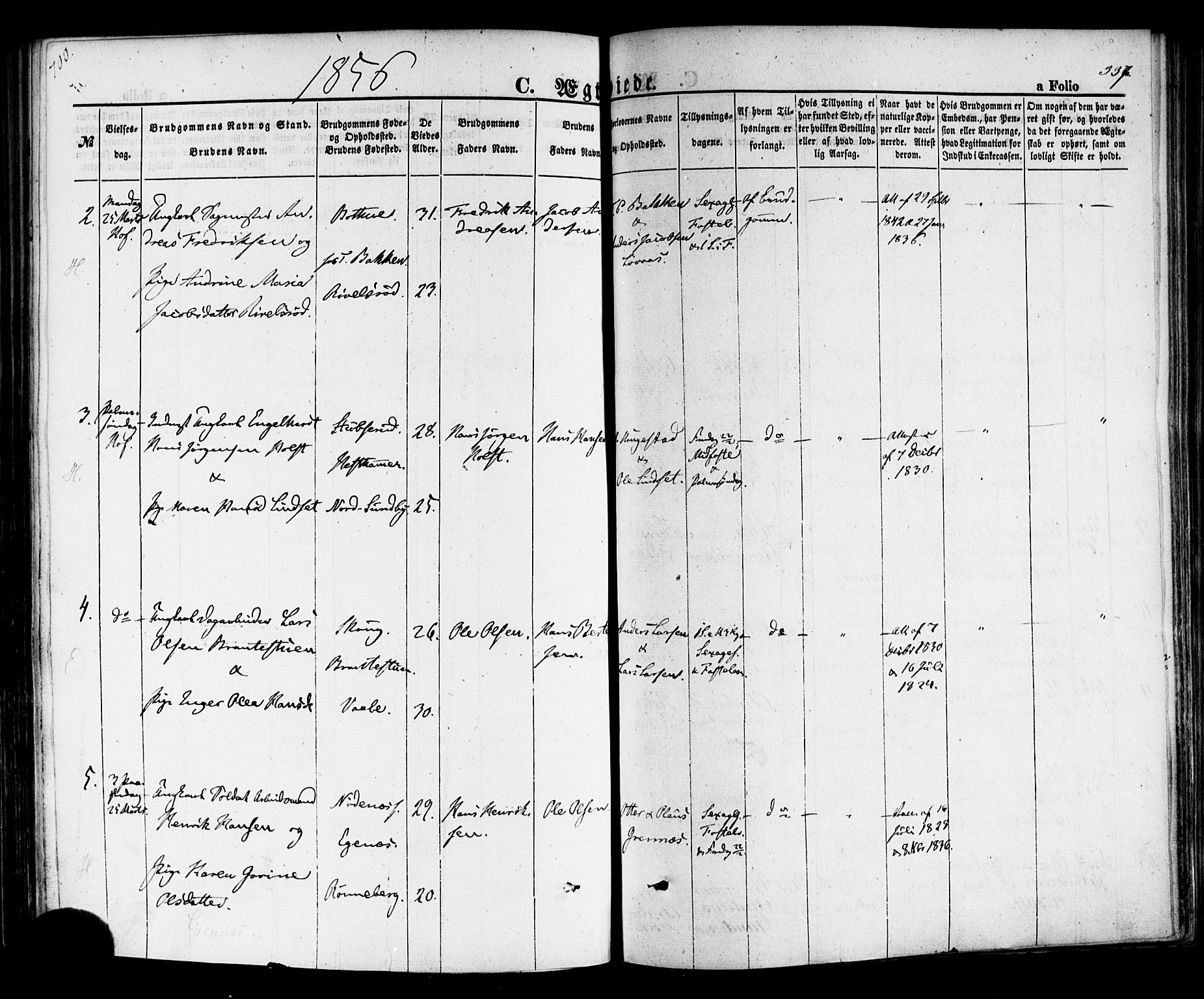 Hof kirkebøker, AV/SAKO-A-64/F/Fa/L0006: Parish register (official) no. I 6, 1851-1877, p. 337