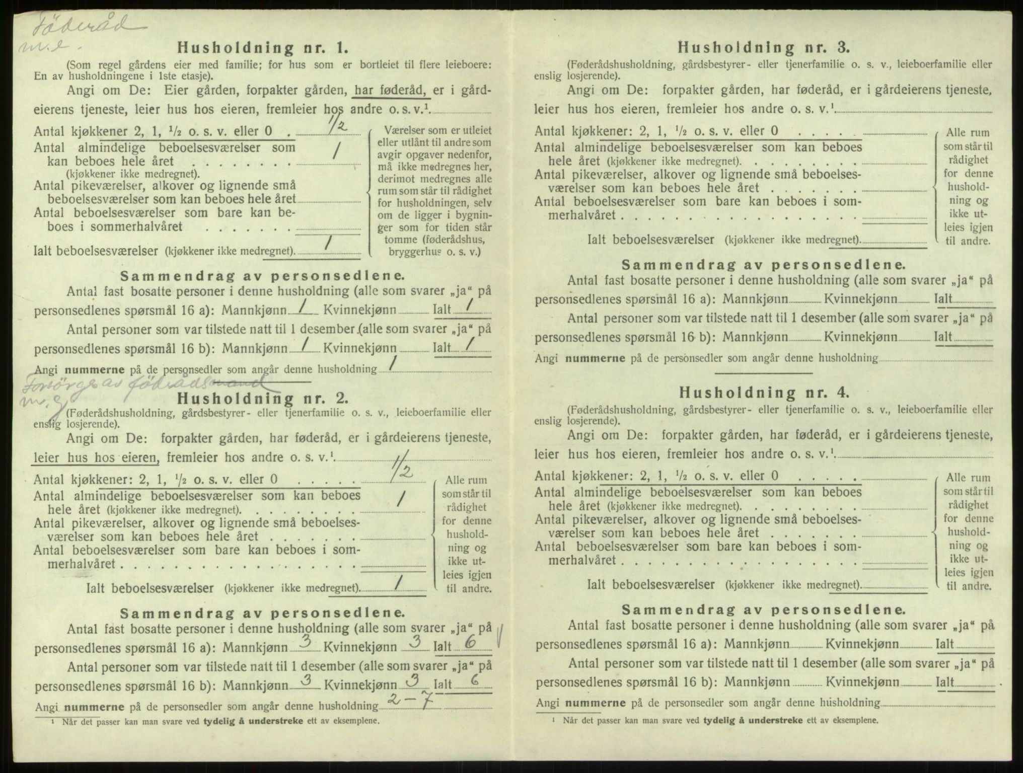 SAB, 1920 census for Hosanger, 1920, p. 534