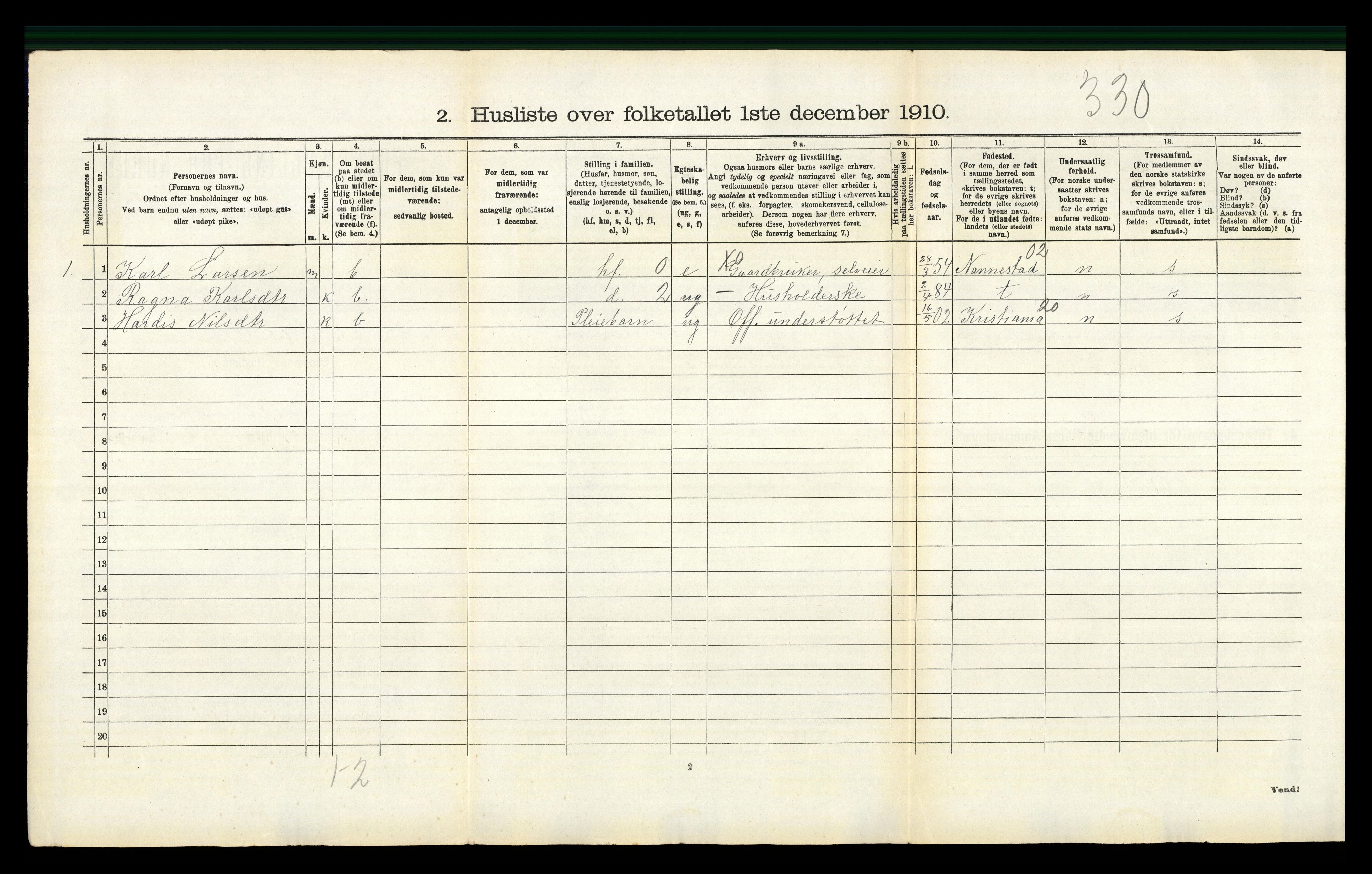 RA, 1910 census for Gjerdrum, 1910, p. 146