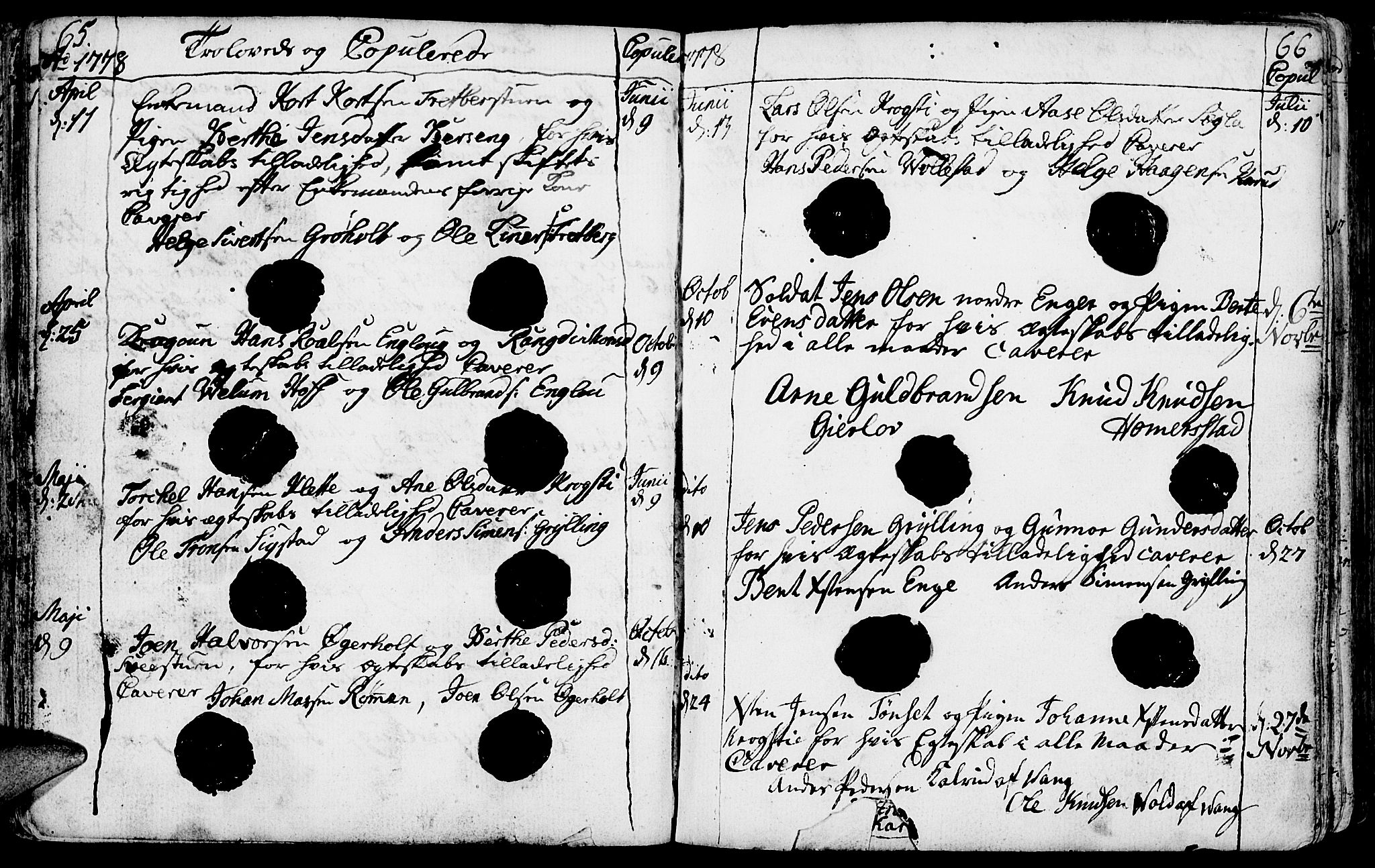 Løten prestekontor, AV/SAH-PREST-022/K/Ka/L0003: Parish register (official) no. 3, 1773-1800, p. 65-66