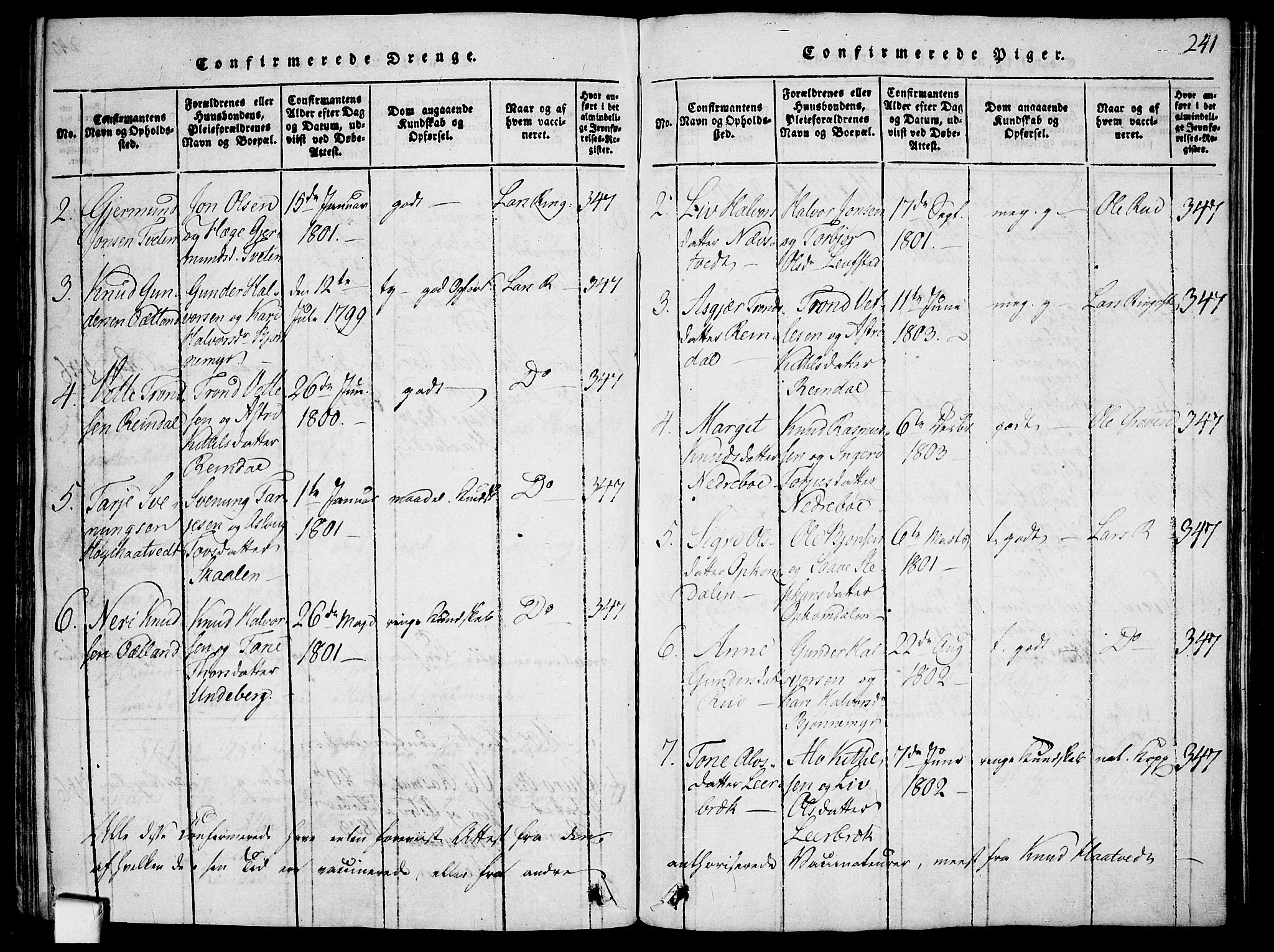 Mo kirkebøker, SAKO/A-286/F/Fa/L0004: Parish register (official) no. I 4, 1814-1844, p. 241