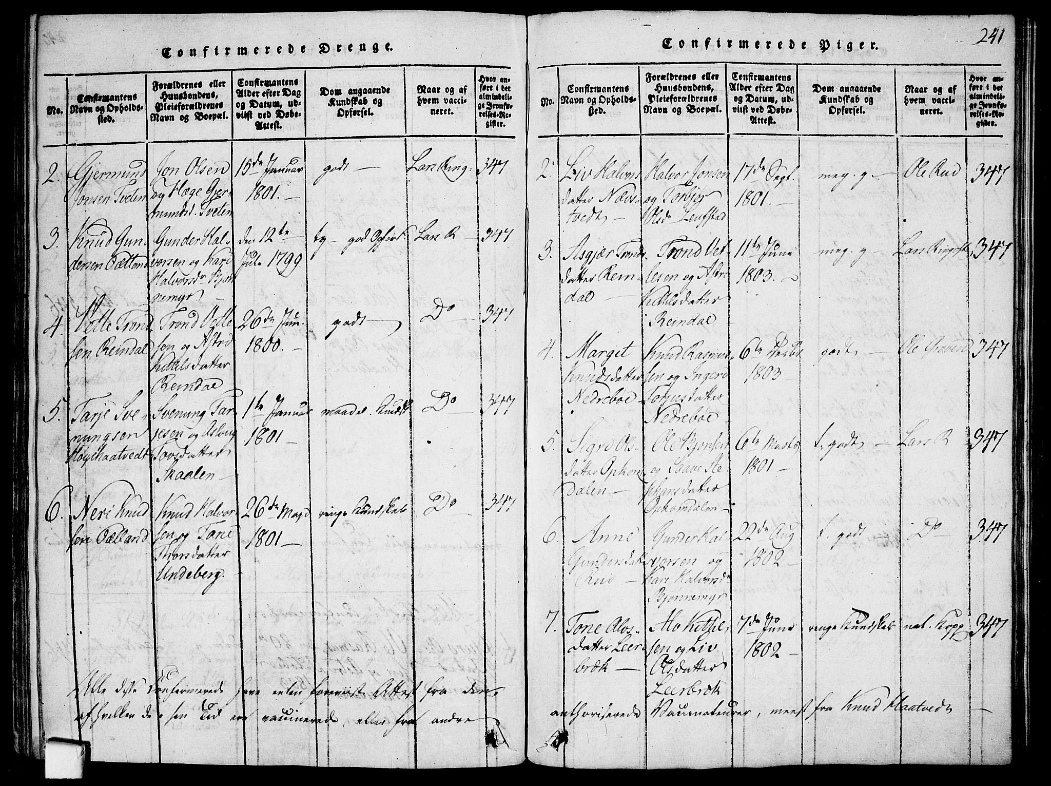 Mo kirkebøker, AV/SAKO-A-286/F/Fa/L0004: Parish register (official) no. I 4, 1814-1844, p. 241