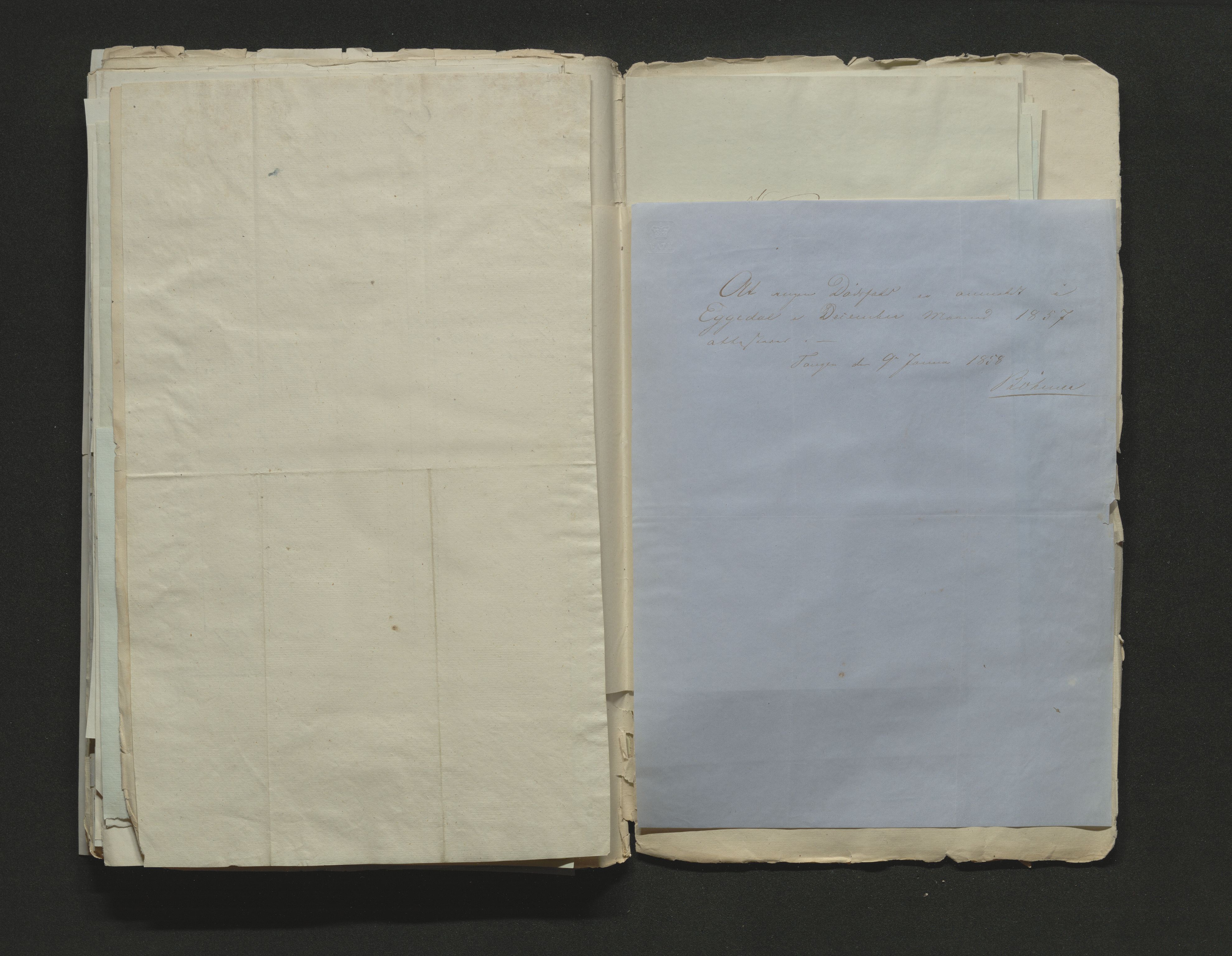 Eiker, Modum og Sigdal sorenskriveri, AV/SAKO-A-123/H/Ha/Hab/L0009: Dødsfallsmeldinger, 1854-1857, p. 519