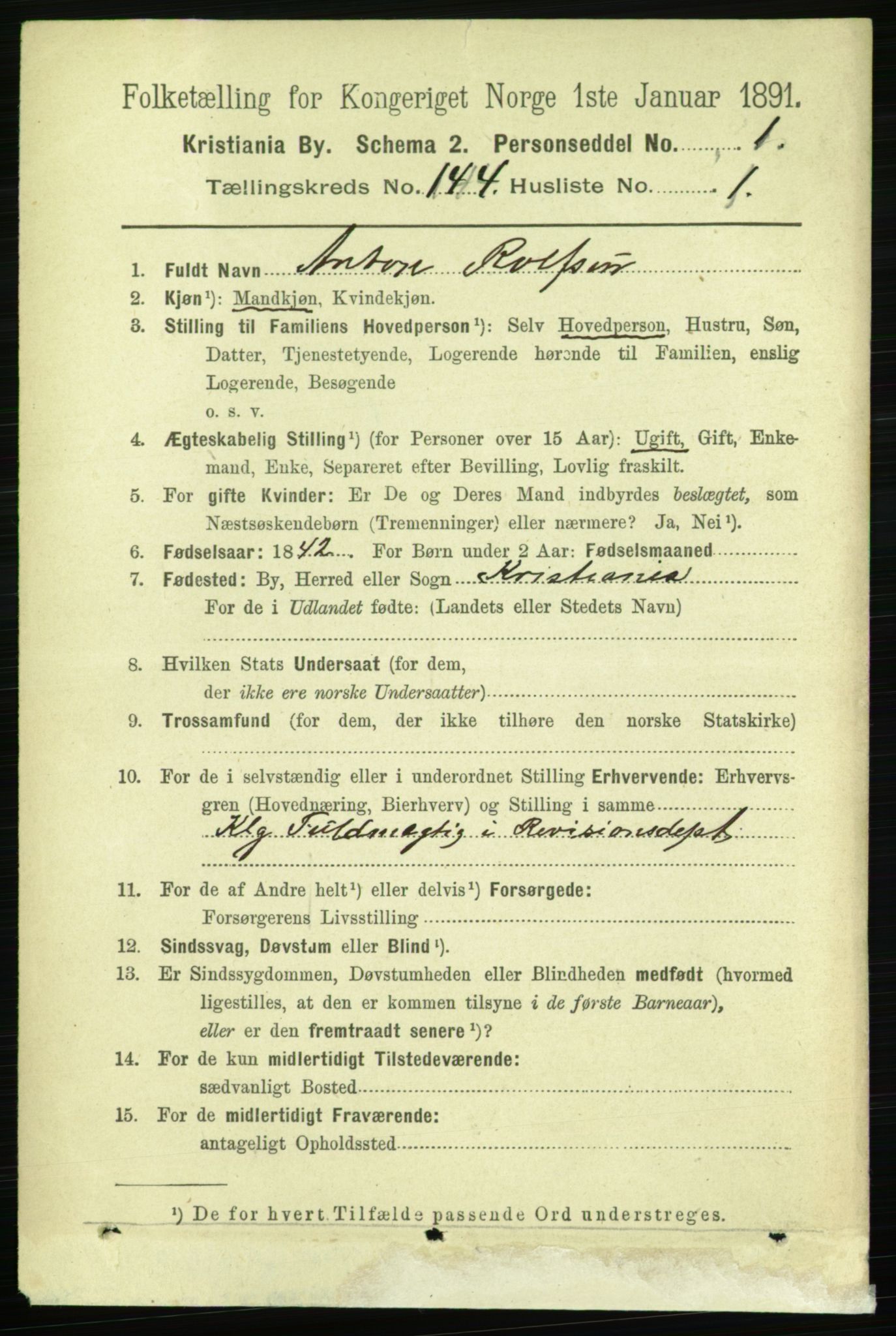 RA, 1891 census for 0301 Kristiania, 1891, p. 79033