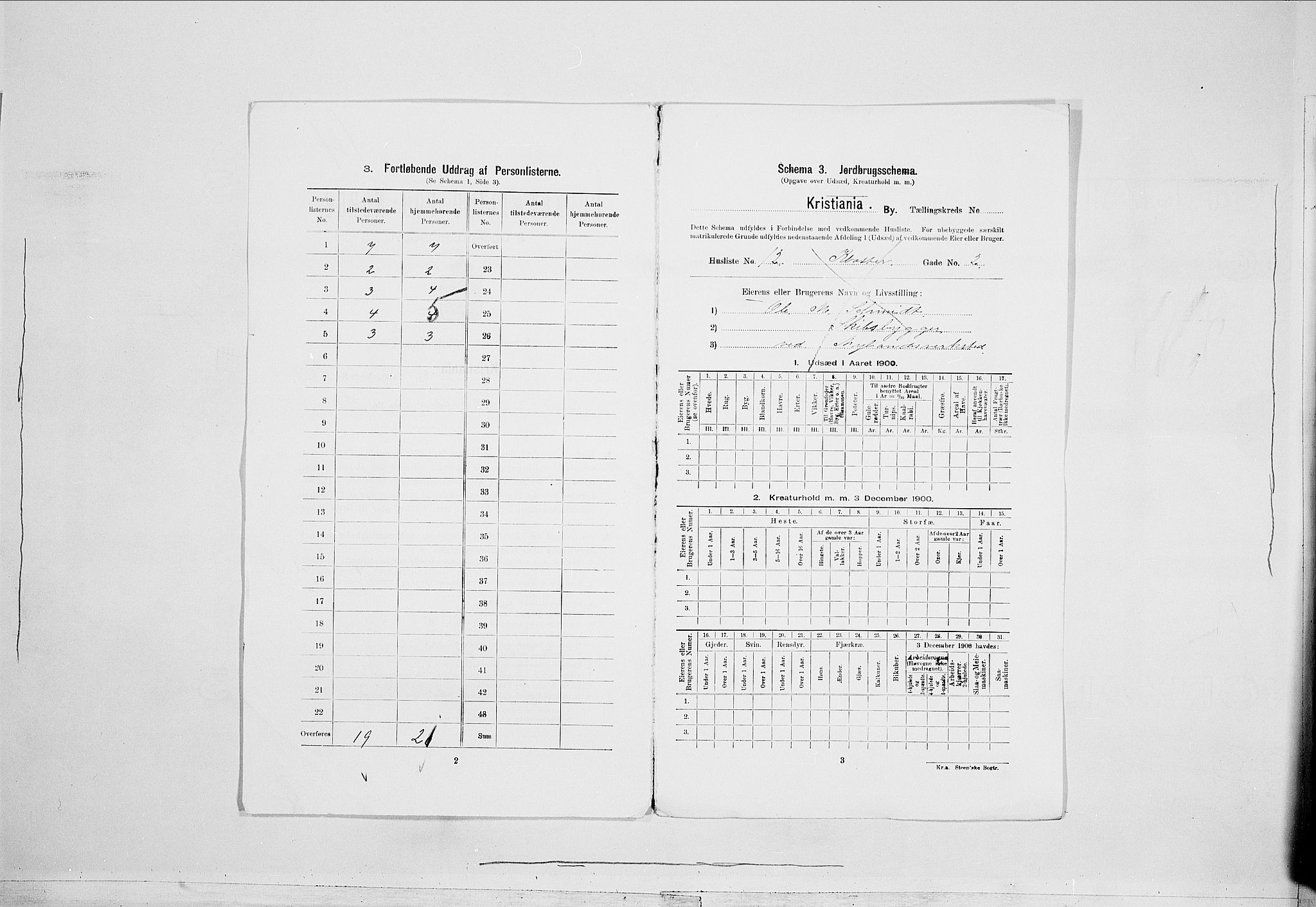 SAO, 1900 census for Kristiania, 1900, p. 48256