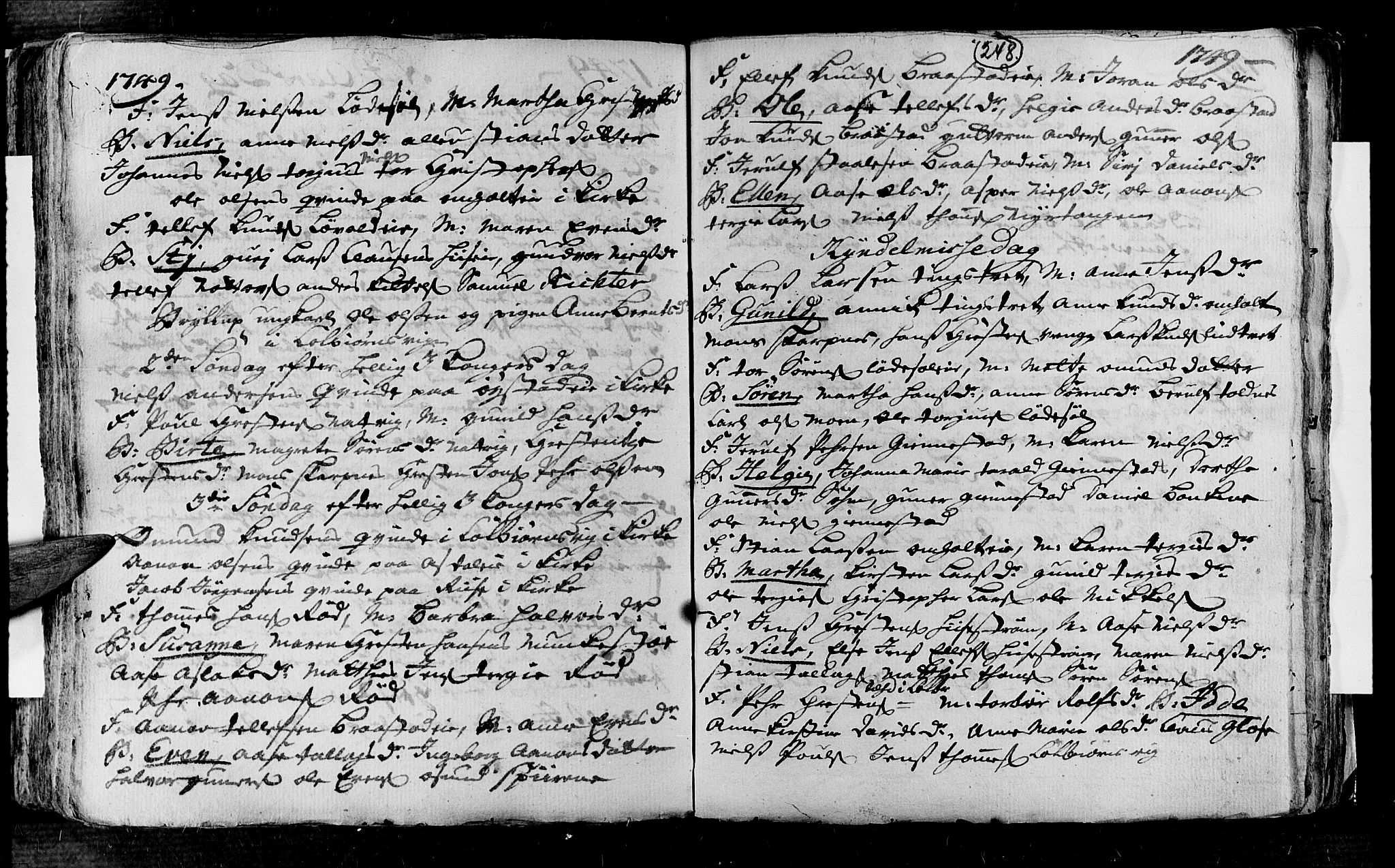 Øyestad sokneprestkontor, AV/SAK-1111-0049/F/Fa/L0004: Parish register (official) no. A 4, 1730-1750, p. 248