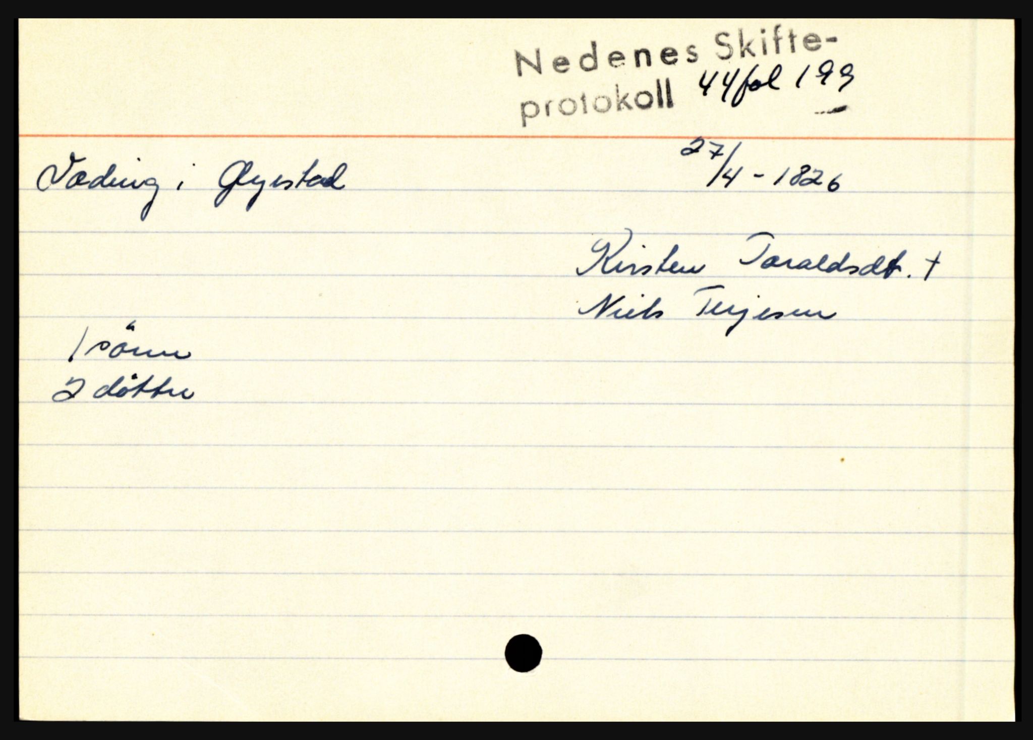 Nedenes sorenskriveri før 1824, AV/SAK-1221-0007/H, p. 33505