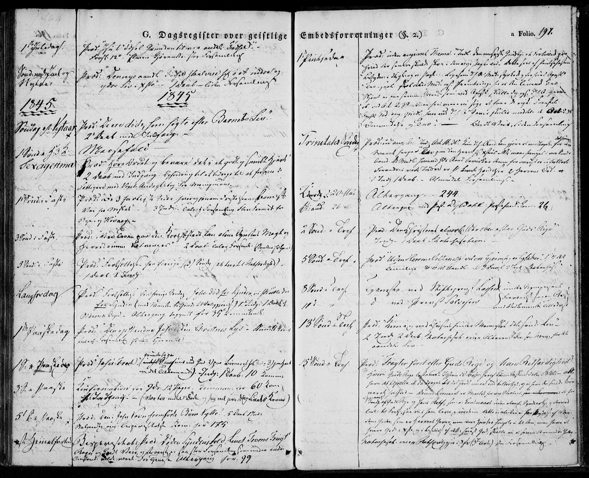 Tveit sokneprestkontor, SAK/1111-0043/F/Fa/L0003: Parish register (official) no. A 3, 1829-1852, p. 197