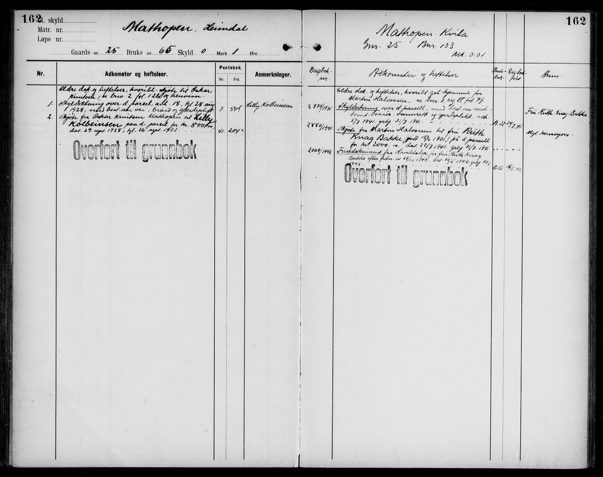 Midhordland sorenskriveri, AV/SAB-A-3001/1/G/Ga/Gab/L0108: Mortgage register no. II.A.b.108, p. 162