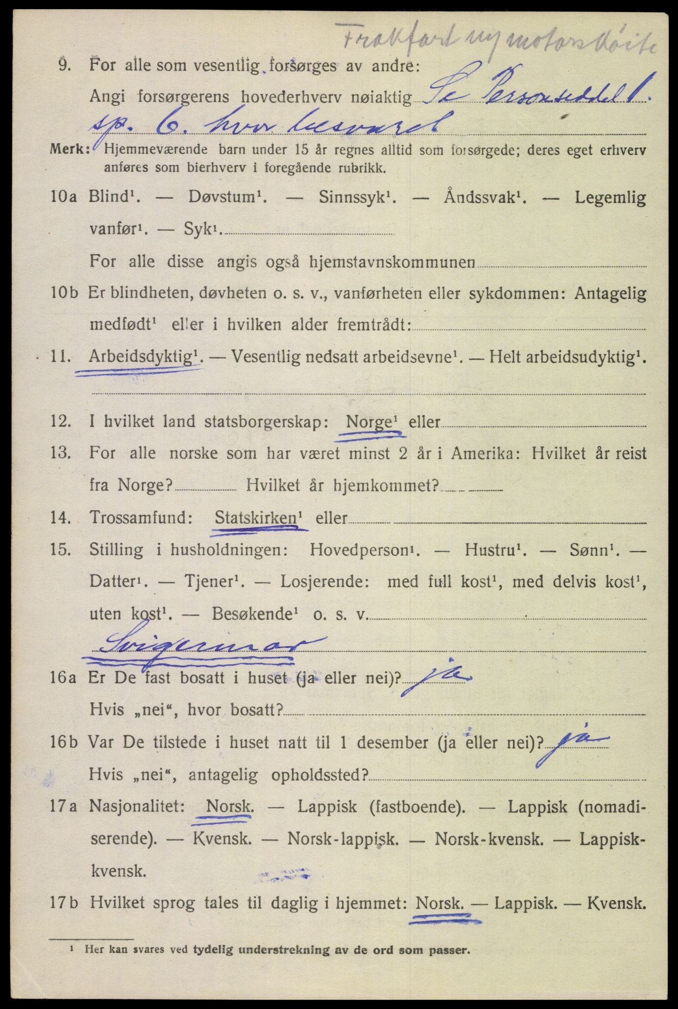 SAT, 1920 census for Beiarn, 1920, p. 1747