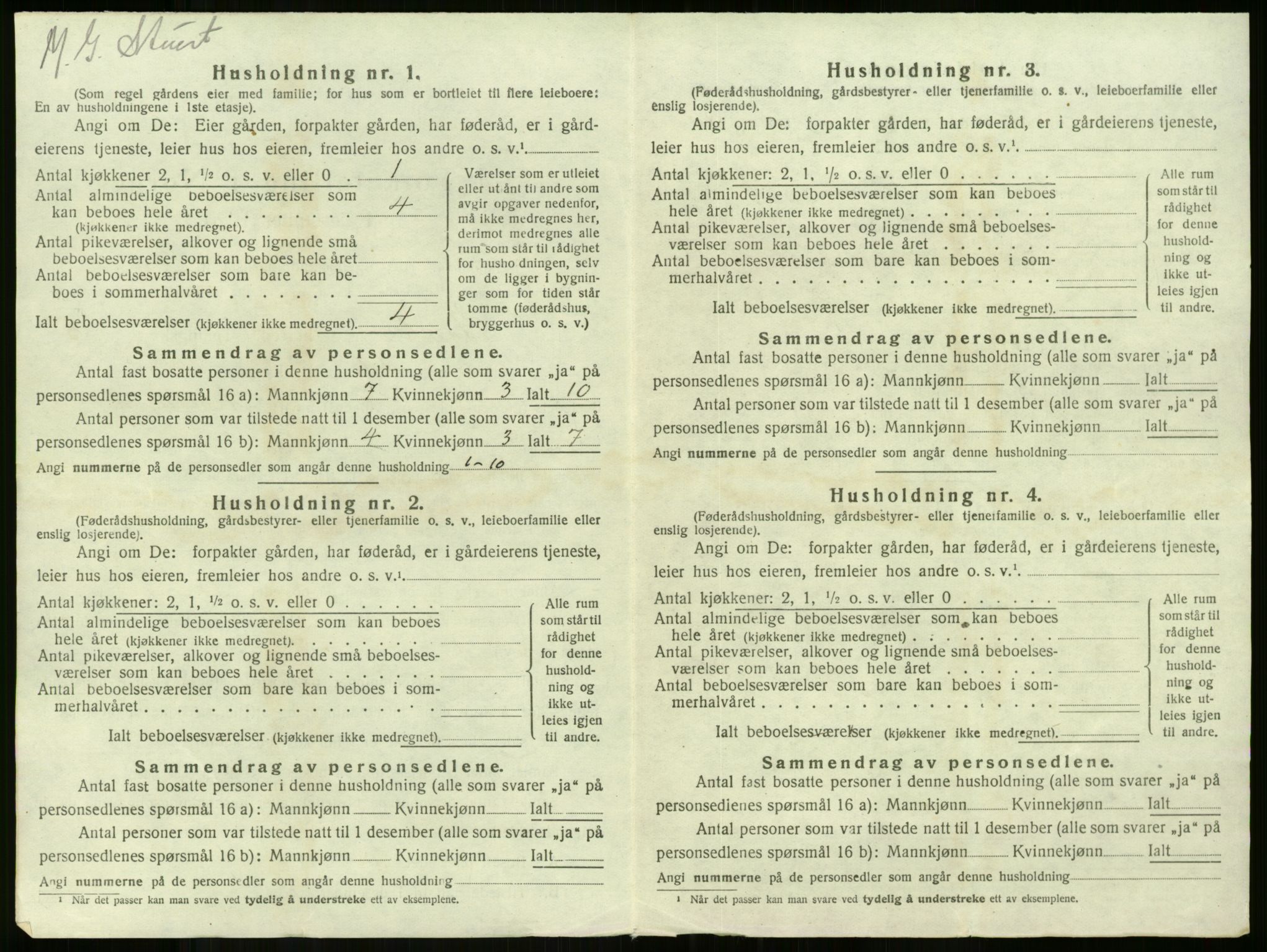 SAKO, 1920 census for Stokke, 1920, p. 1016