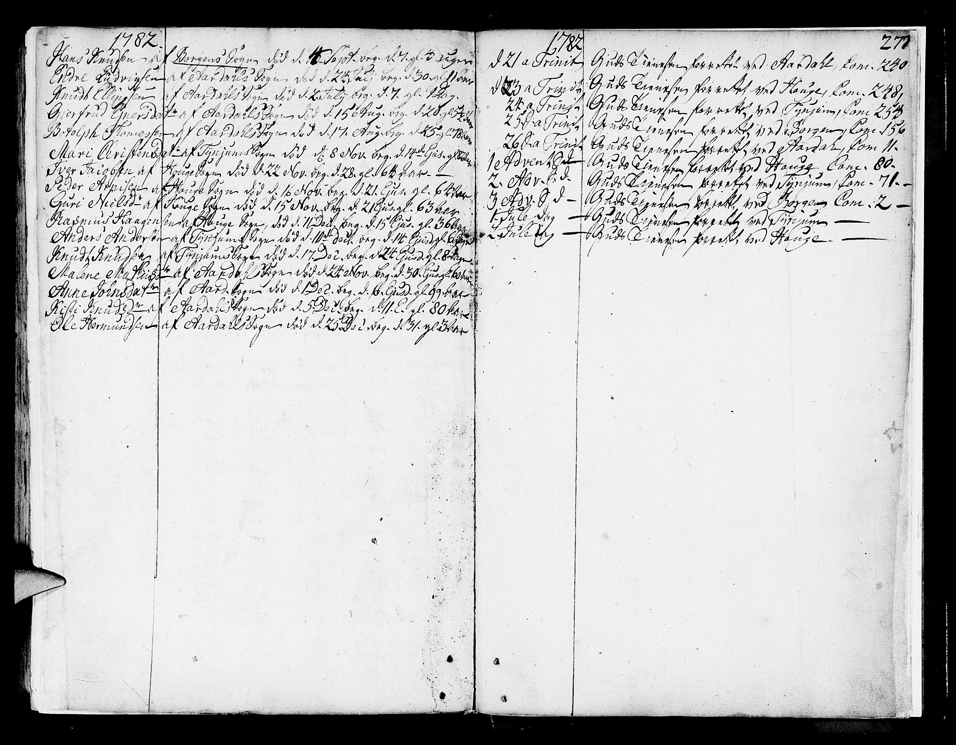 Lærdal sokneprestembete, SAB/A-81201: Parish register (official) no. A 2, 1752-1782, p. 277