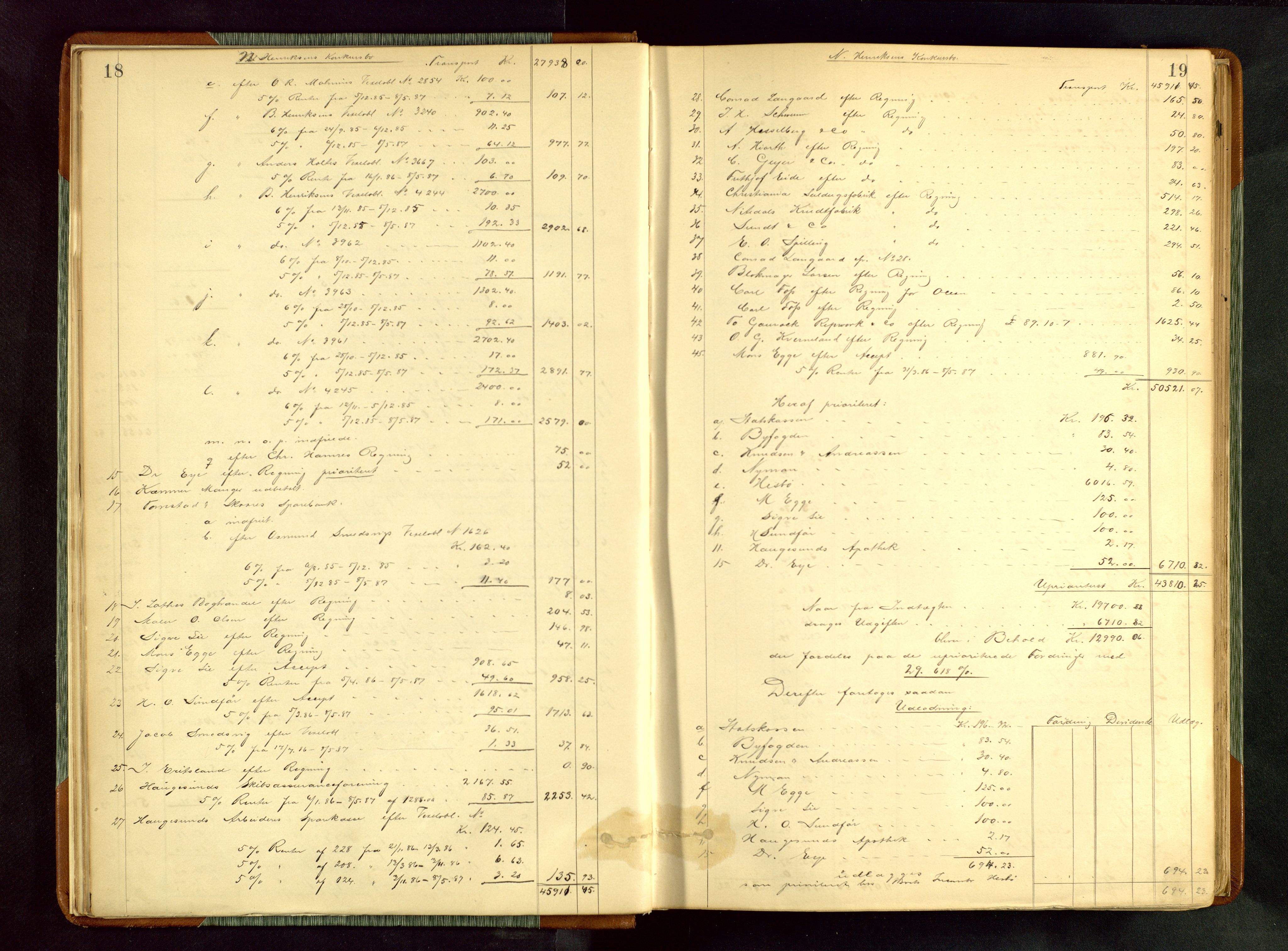 Haugesund tingrett, AV/SAST-A-101415/01/IV/IVA/L0005: Skifteprotokoll med register, 1887-1900, p. 18-19