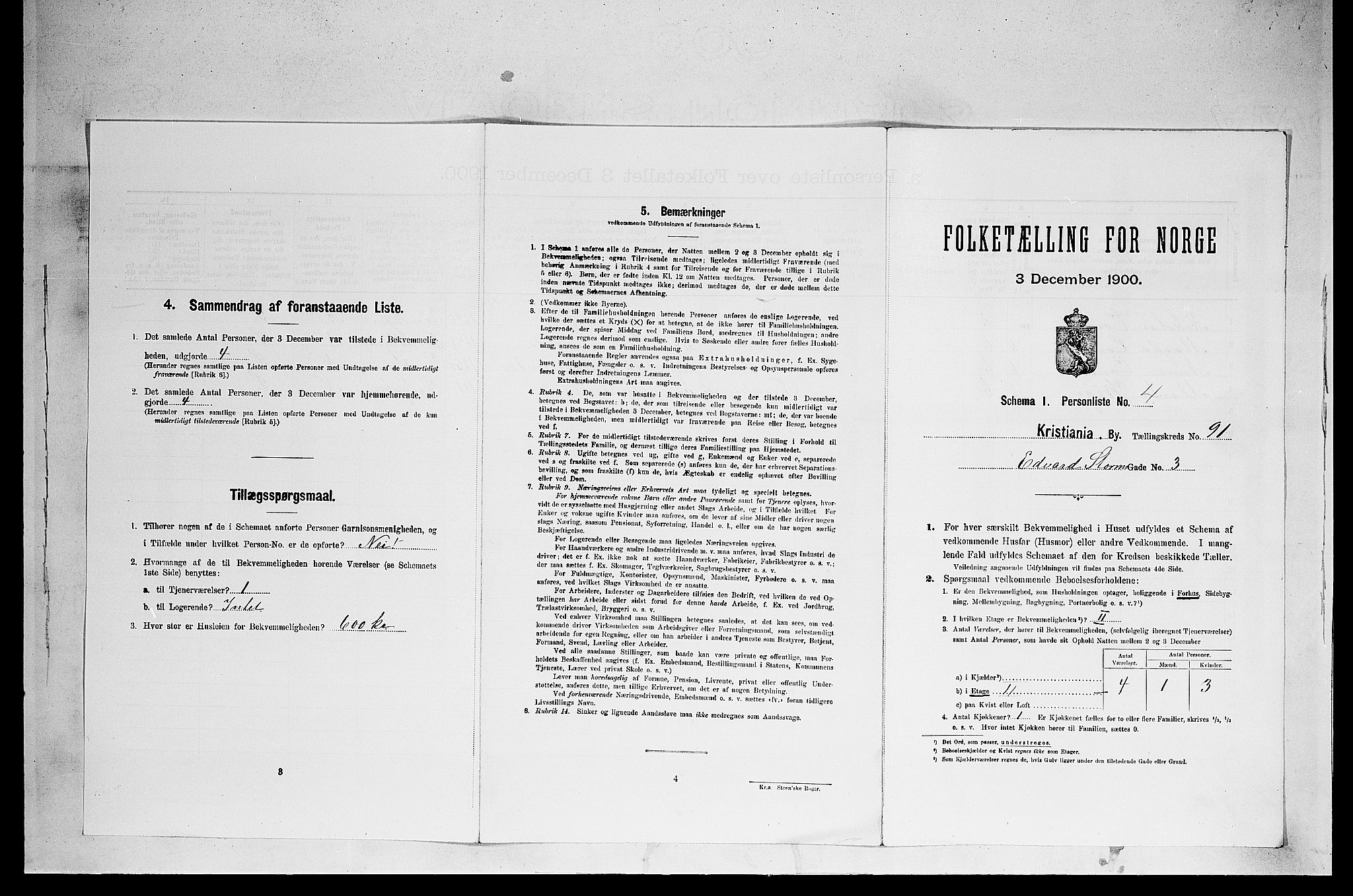 SAO, 1900 census for Kristiania, 1900, p. 18148