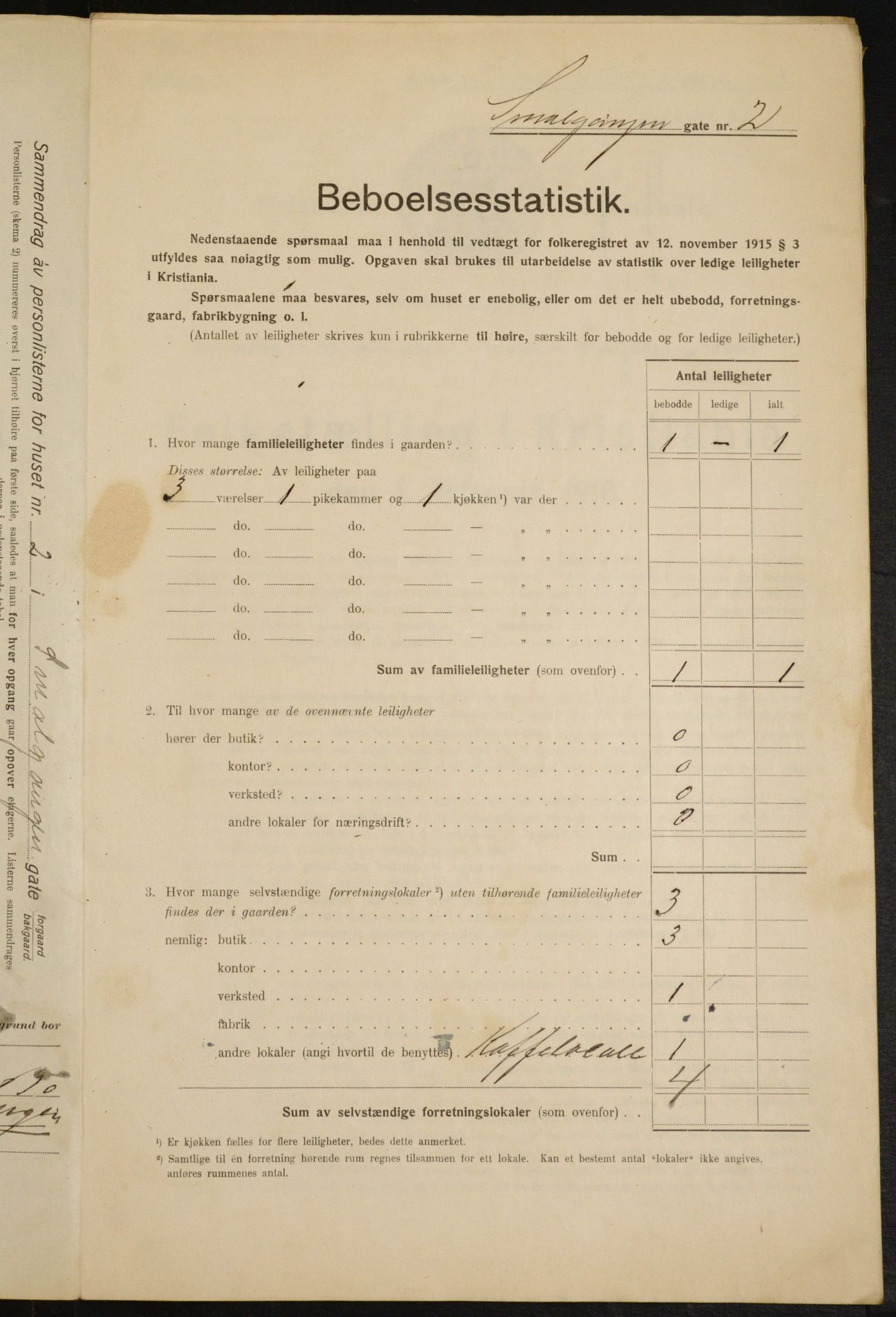 OBA, Municipal Census 1916 for Kristiania, 1916, p. 99441