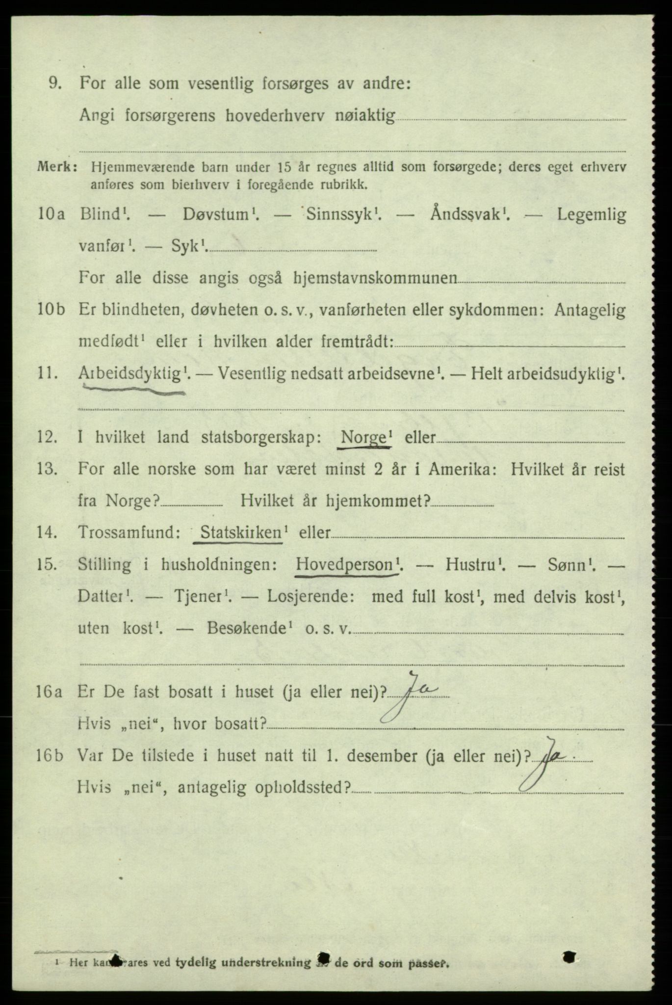 SAB, 1920 census for Strandebarm, 1920, p. 3779