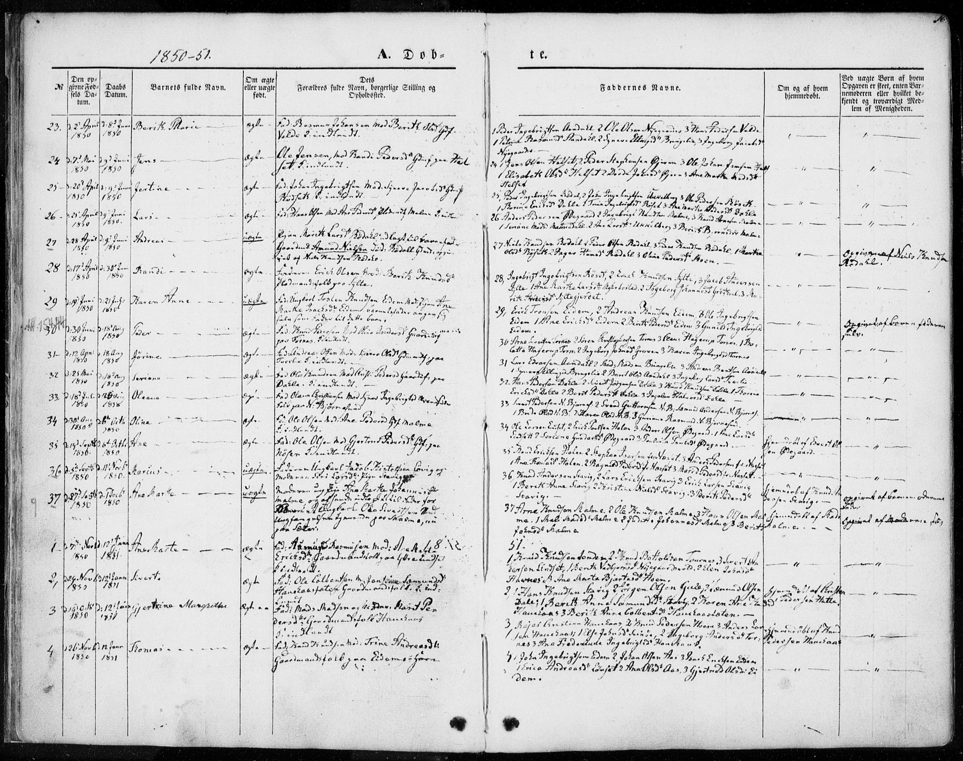 Ministerialprotokoller, klokkerbøker og fødselsregistre - Møre og Romsdal, SAT/A-1454/565/L0748: Parish register (official) no. 565A02, 1845-1872, p. 16