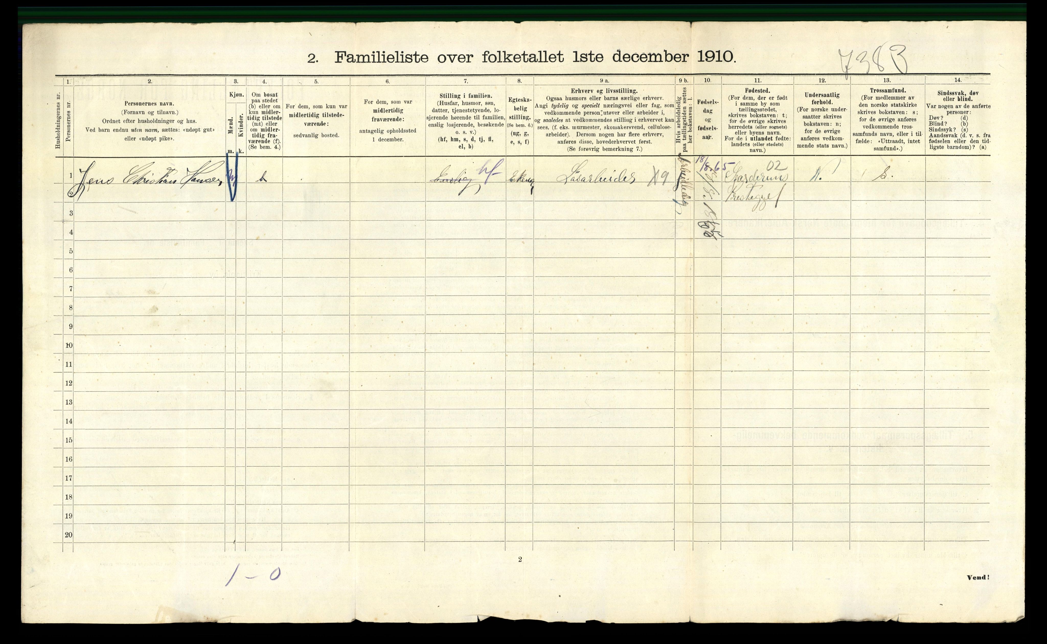 RA, 1910 census for Kristiania, 1910, p. 15270