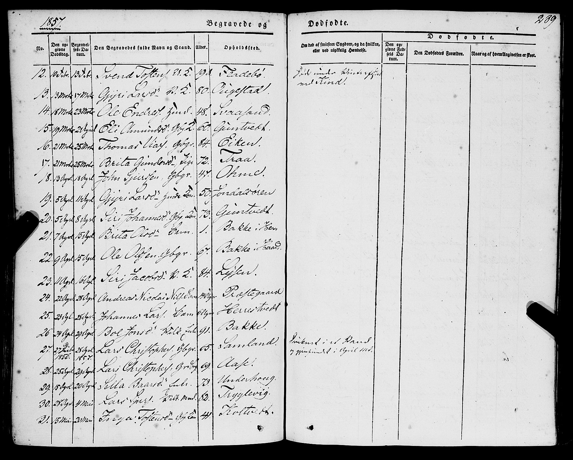 Strandebarm sokneprestembete, AV/SAB-A-78401/H/Haa: Parish register (official) no. A 7, 1844-1872, p. 289