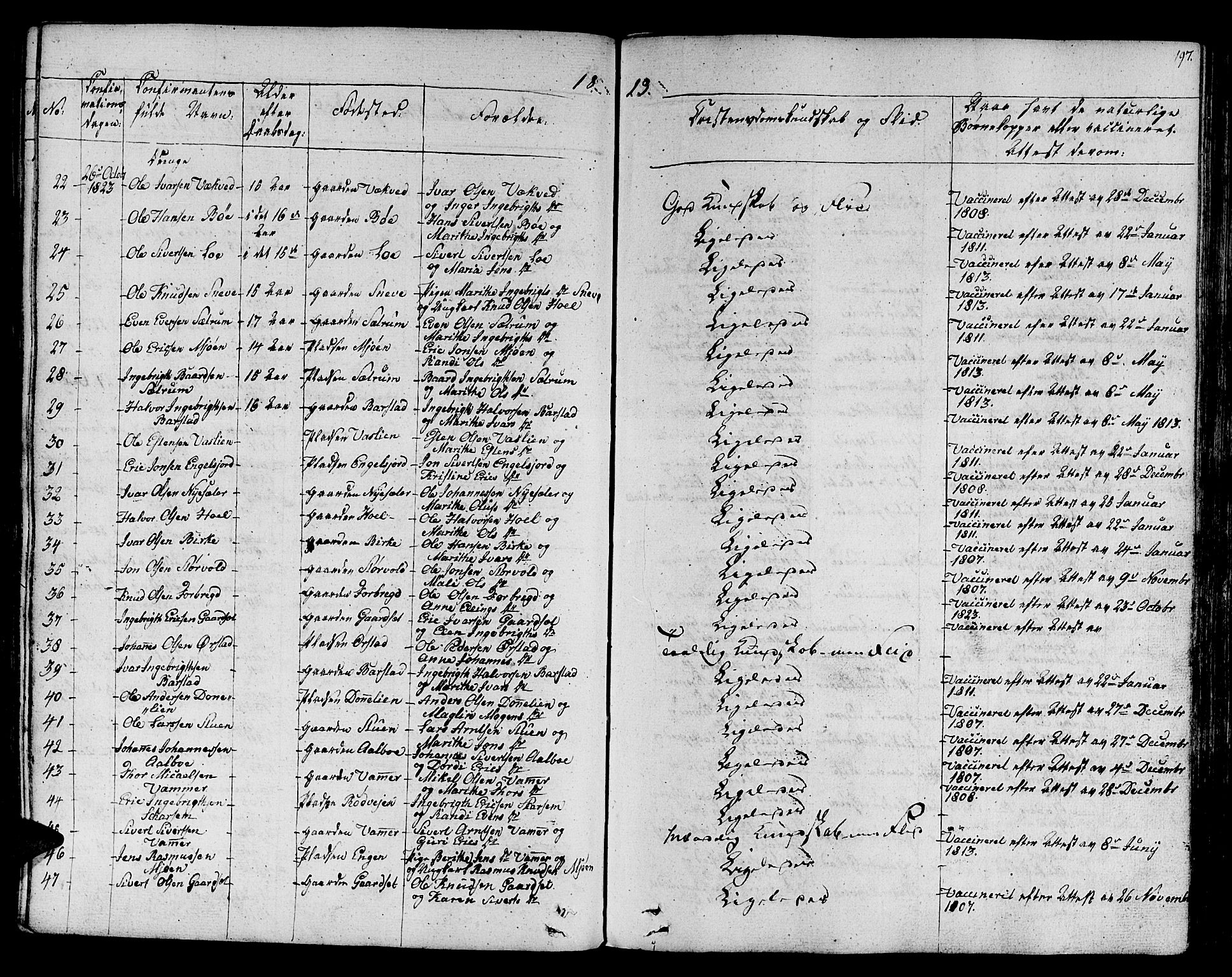 Ministerialprotokoller, klokkerbøker og fødselsregistre - Sør-Trøndelag, AV/SAT-A-1456/678/L0897: Parish register (official) no. 678A06-07, 1821-1847, p. 197